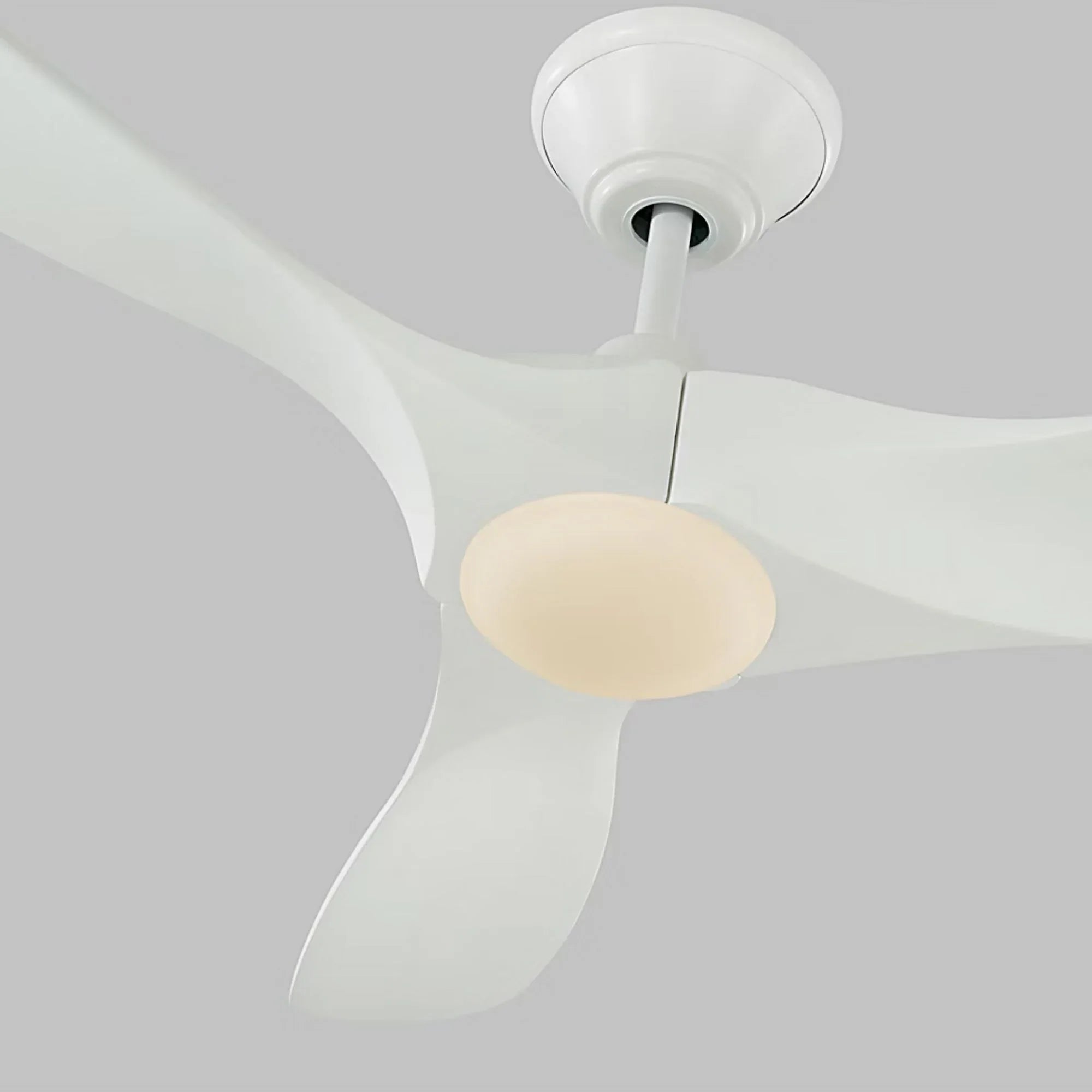 Maverick 52" Matte White Damp Rated LED Ceiling Fan with Remote