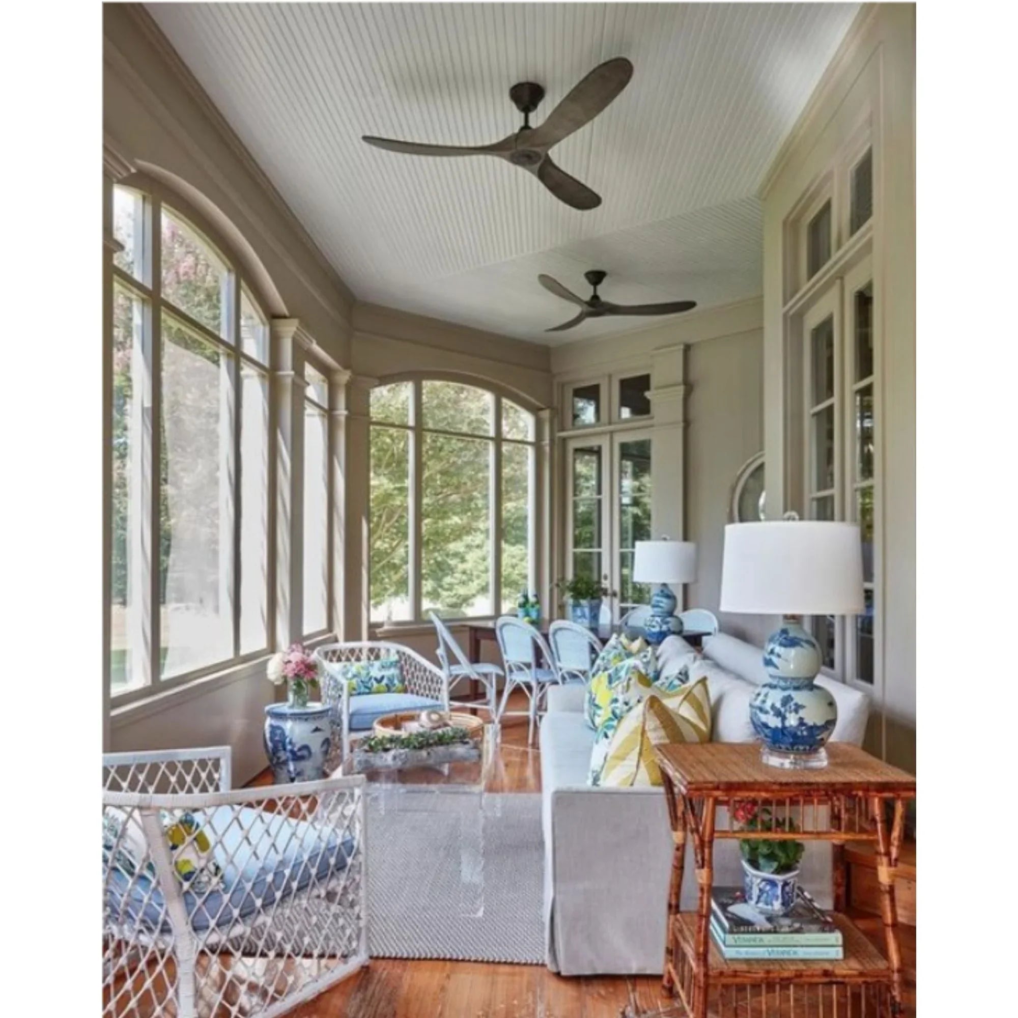 Maverick 60" Aged Pewter Damp Rated Ceiling Fan with Remote