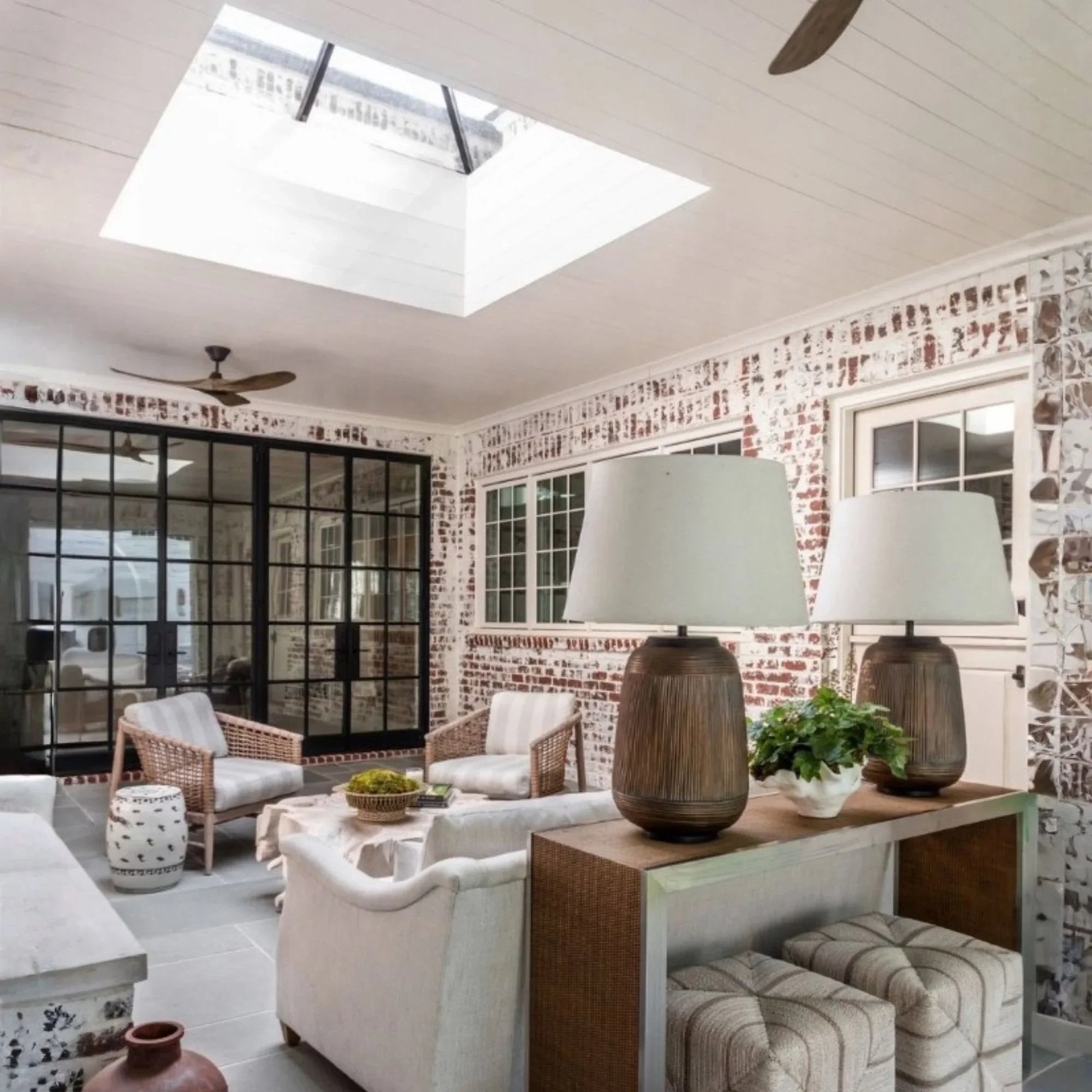 Maverick 60" Black & Walnut Damp Rated Ceiling Fan with Remote