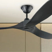 Maverick 60" Matte Black Damp Rated Ceiling Fan with Remote