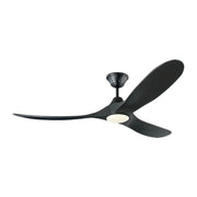 Maverick 60" Black Damp Rated LED Ceiling Fan with Remote