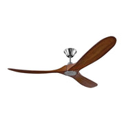 Maverick 60" Steel & Koa Damp Rated Ceiling Fan with Remote