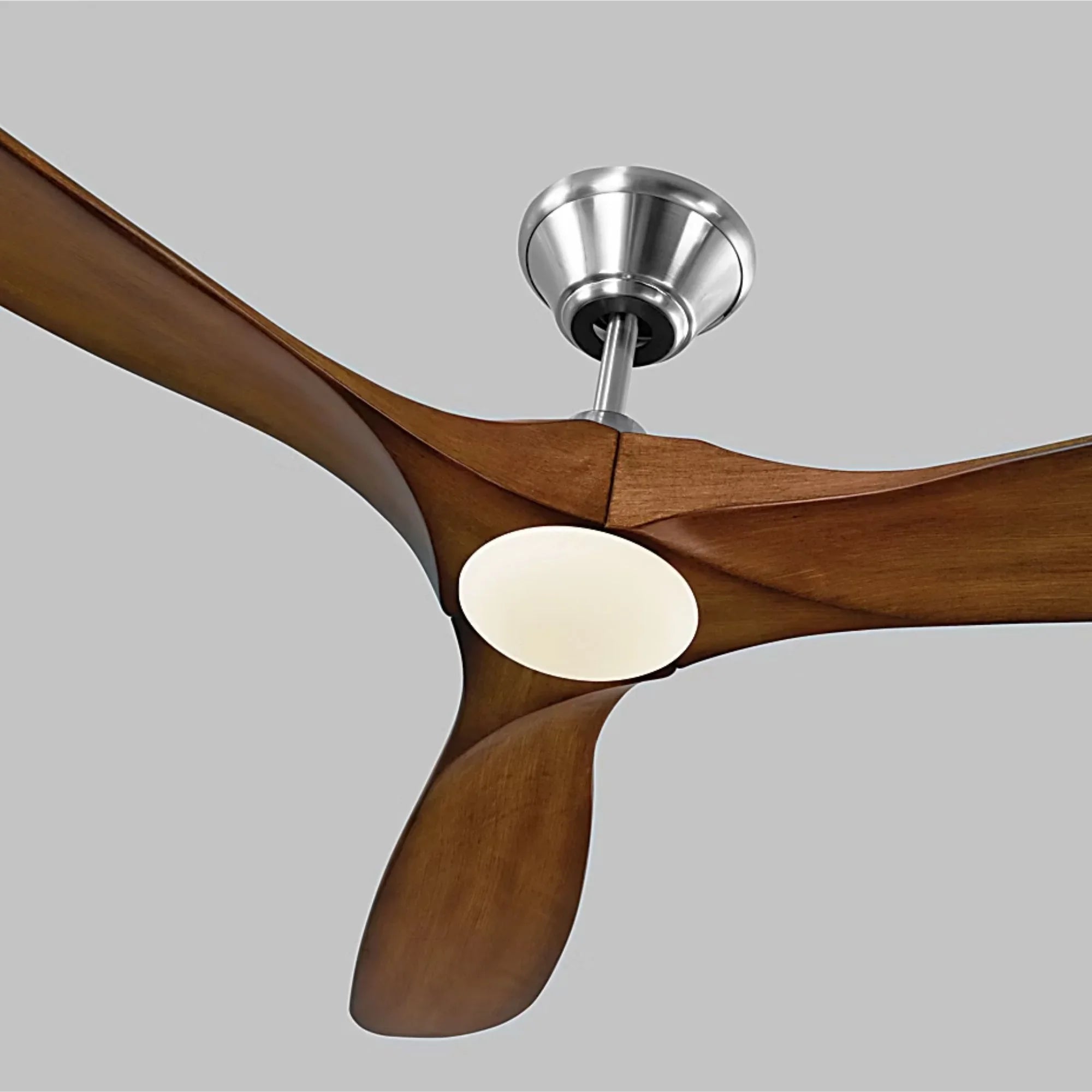 Maverick 60" Steel & Koa Damp Rated LED Ceiling Fan with Remote