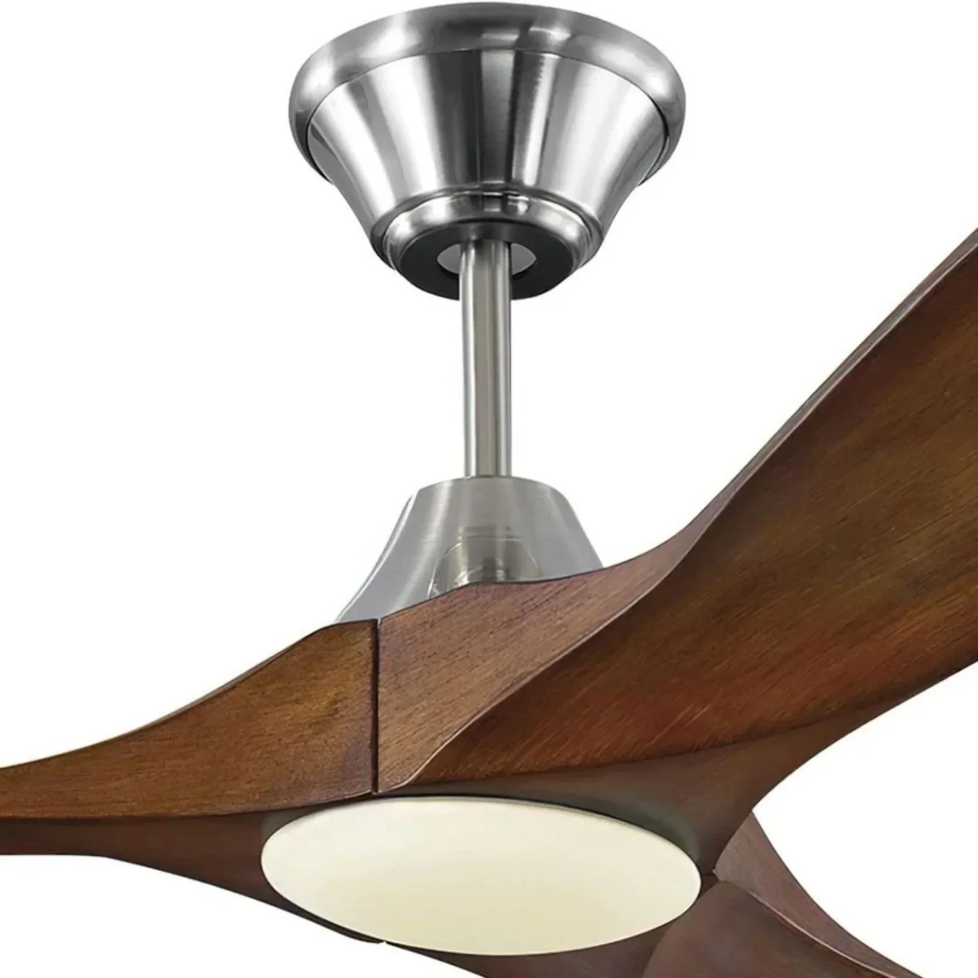 Maverick 60" Steel & Koa Damp Rated LED Ceiling Fan with Remote