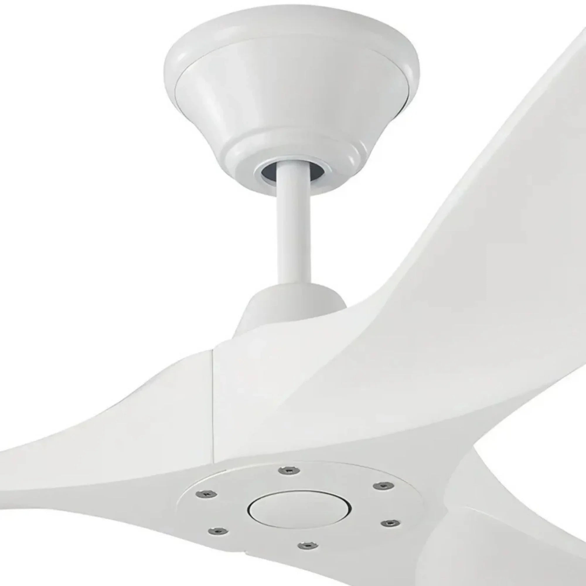 Maverick 60" Matte White Damp Rated Ceiling Fan with Remote