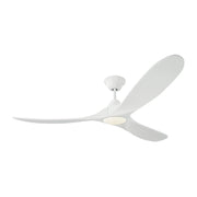 Maverick 60" Matte White Damp Rated LED Ceiling Fan with Remote