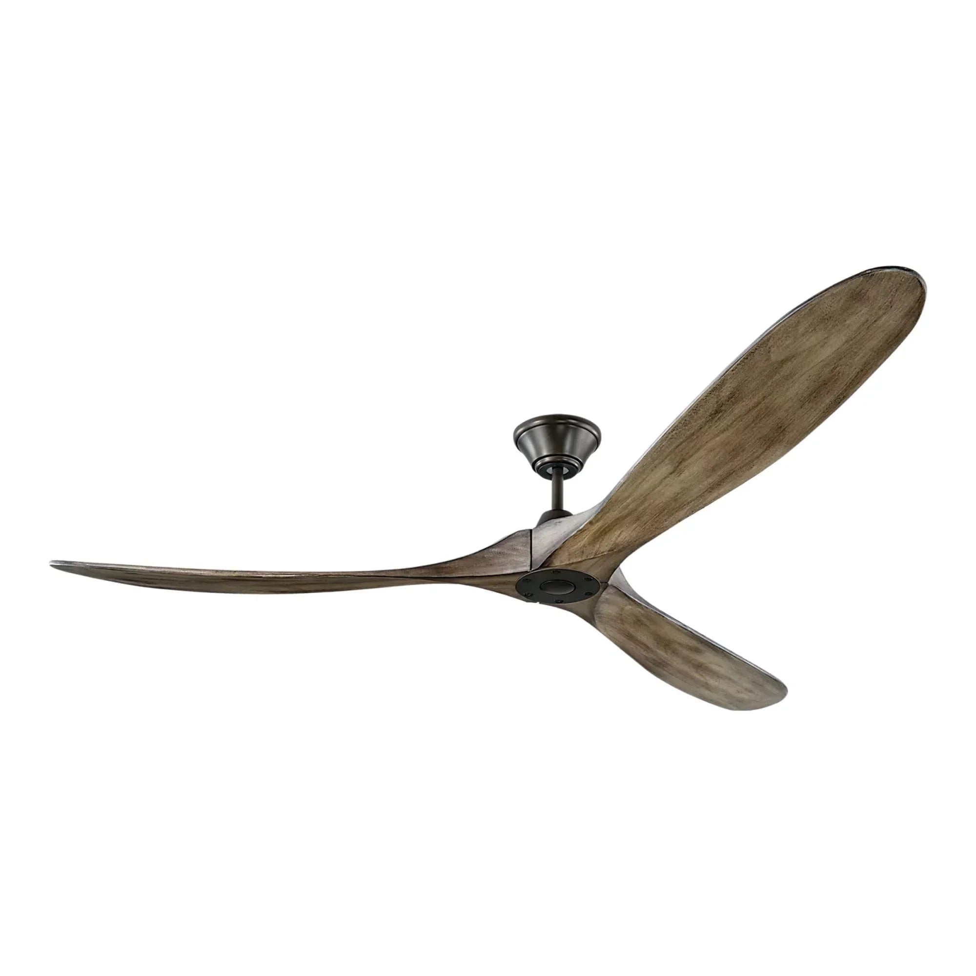 Maverick Max 70" Aged Pewter & Oak Large Ceiling Fan with Remote