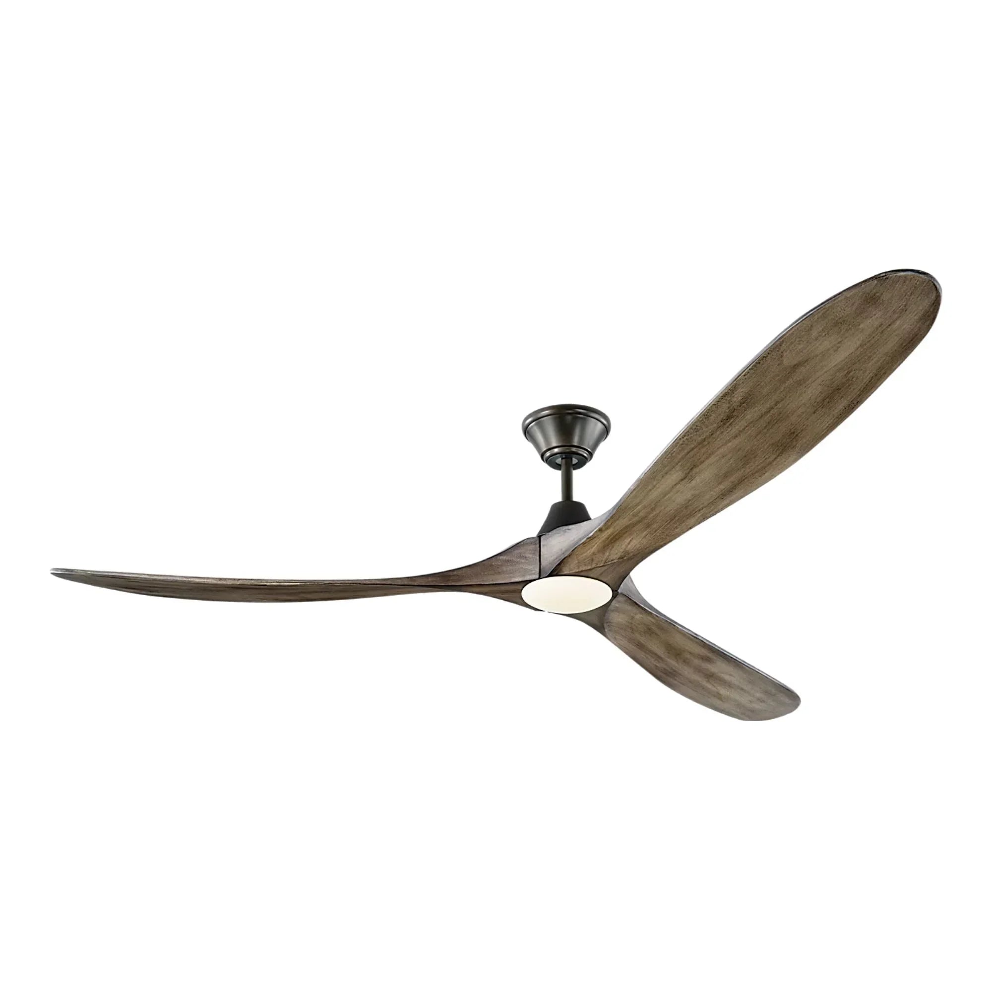 Maverick Max 70" Aged Pewter & Oak LED Large Ceiling Fan with Remote