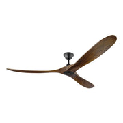 Maverick Max 70" Black & Walnut Large Ceiling Fan with Remote