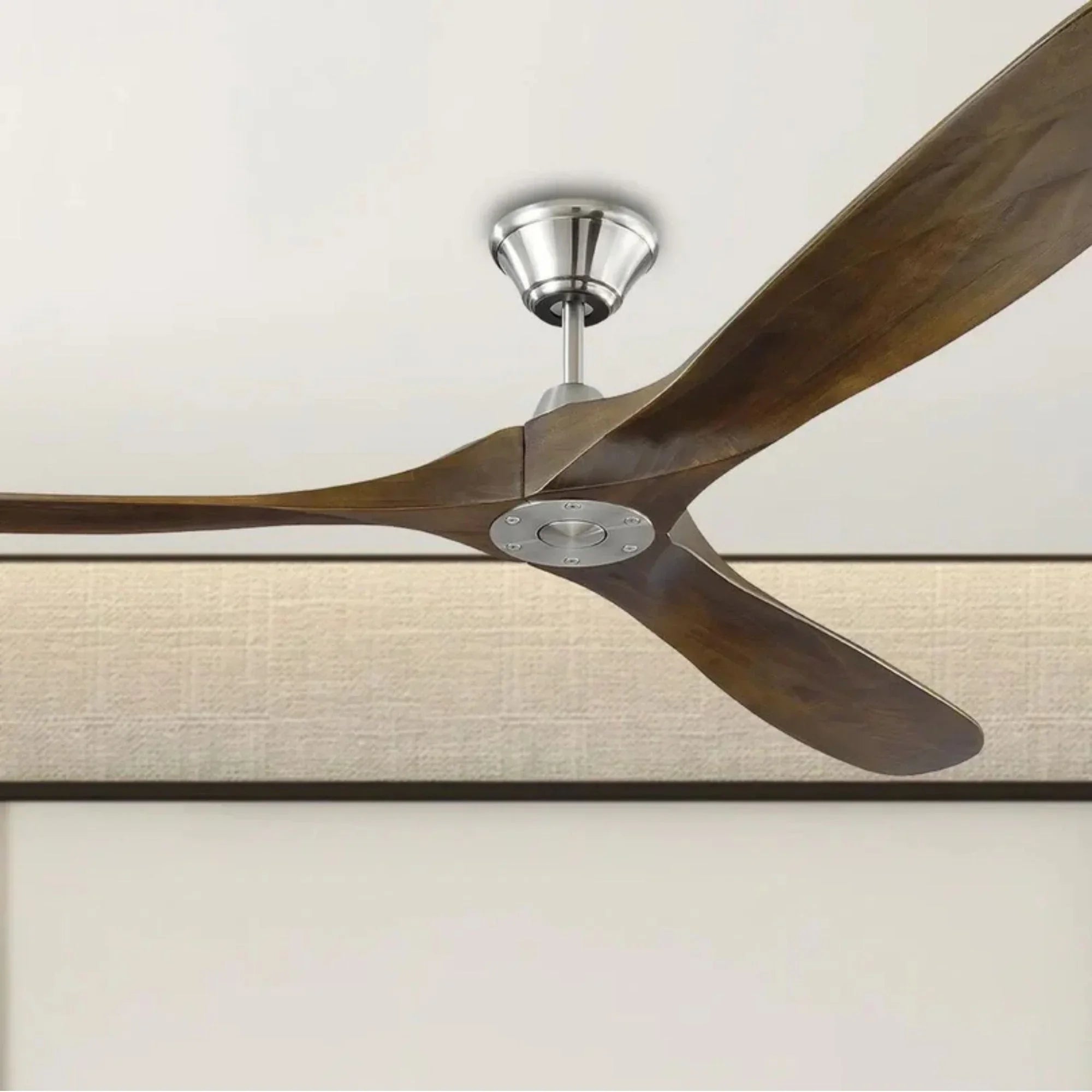 Maverick Max 70" Steel & Walnut Large Ceiling Fan with Remote