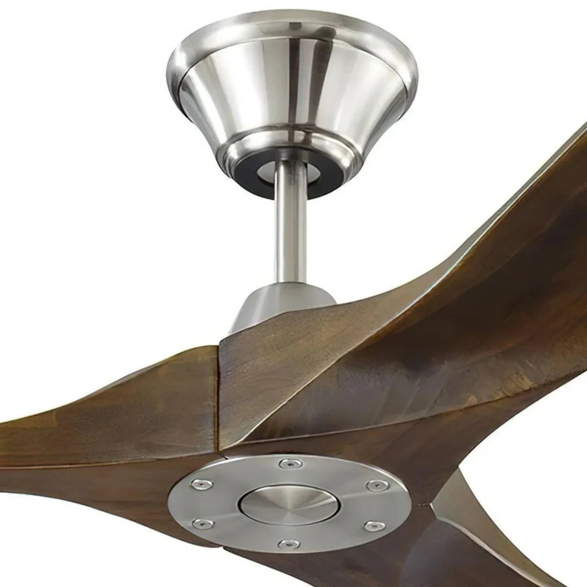 Maverick Max 70" Steel & Walnut Large Ceiling Fan with Remote