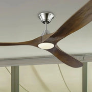 Maverick Max 70" Steel & Walnut LED Large Ceiling Fan with Remote