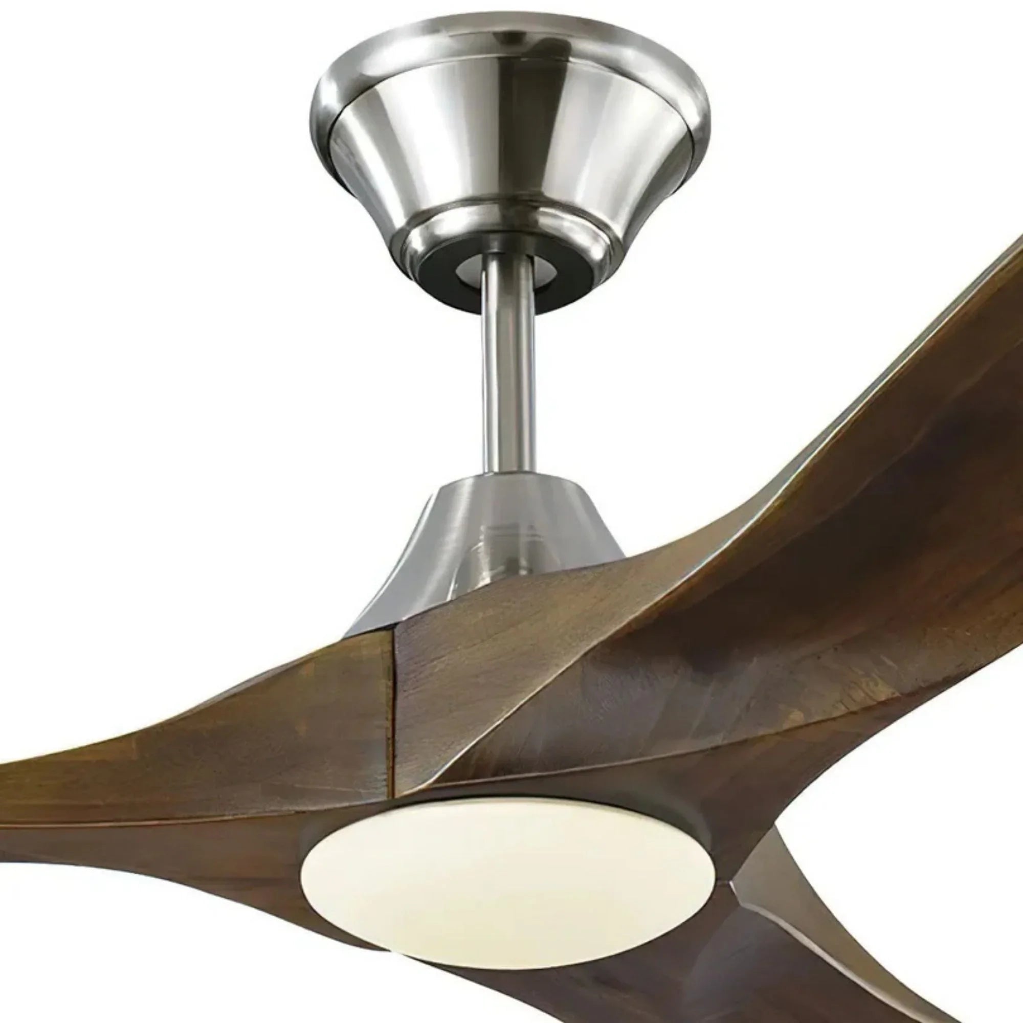 Maverick Max 70" Steel & Walnut LED Large Ceiling Fan with Remote