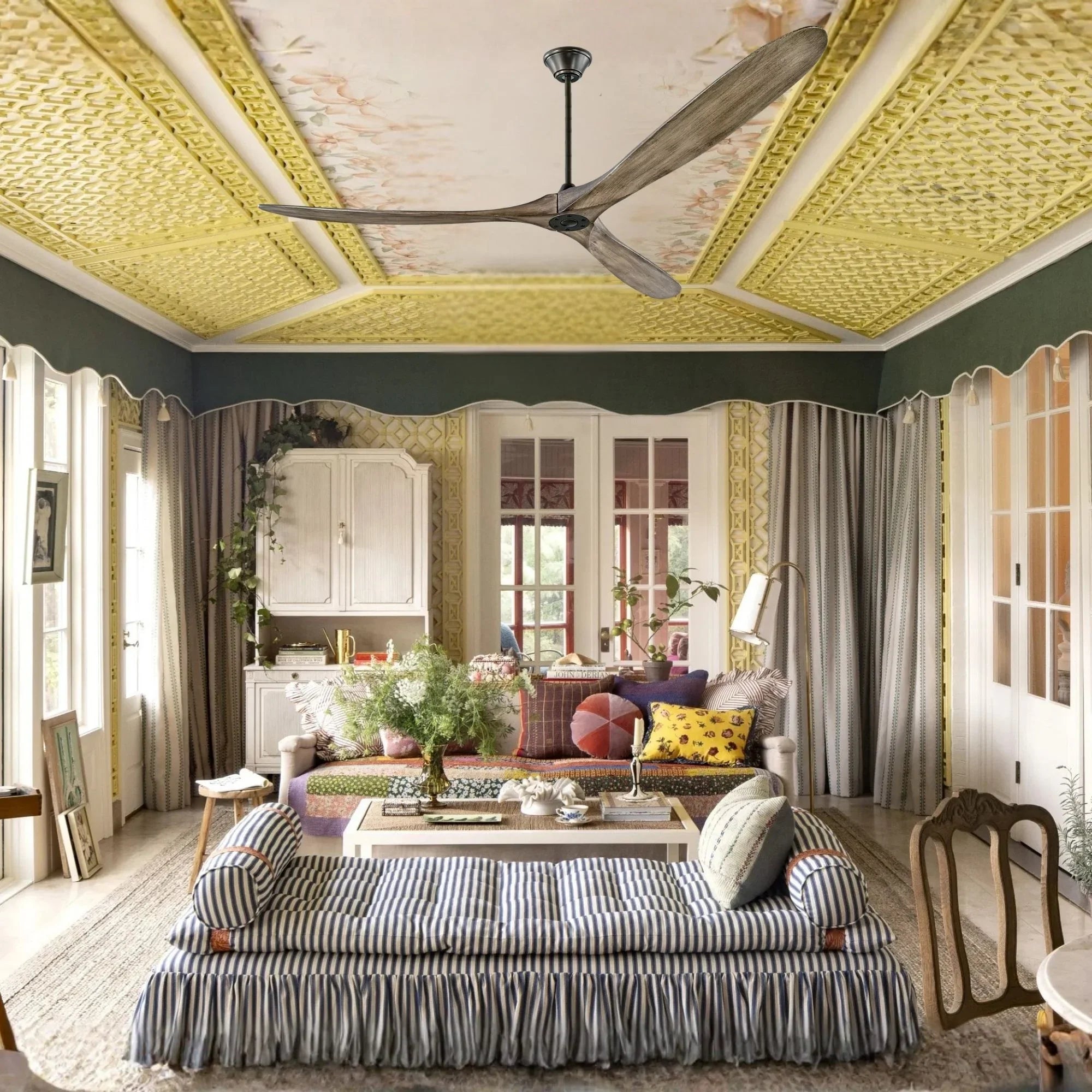 Maverick Super Max 88" Aged Pewter X-Large Ceiling Fan with Remote