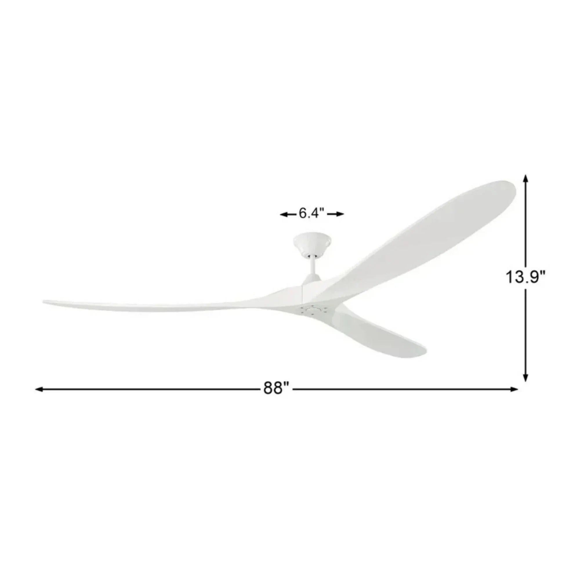 Maverick Super Max 88" Matte White X-Large Ceiling Fan with Remote