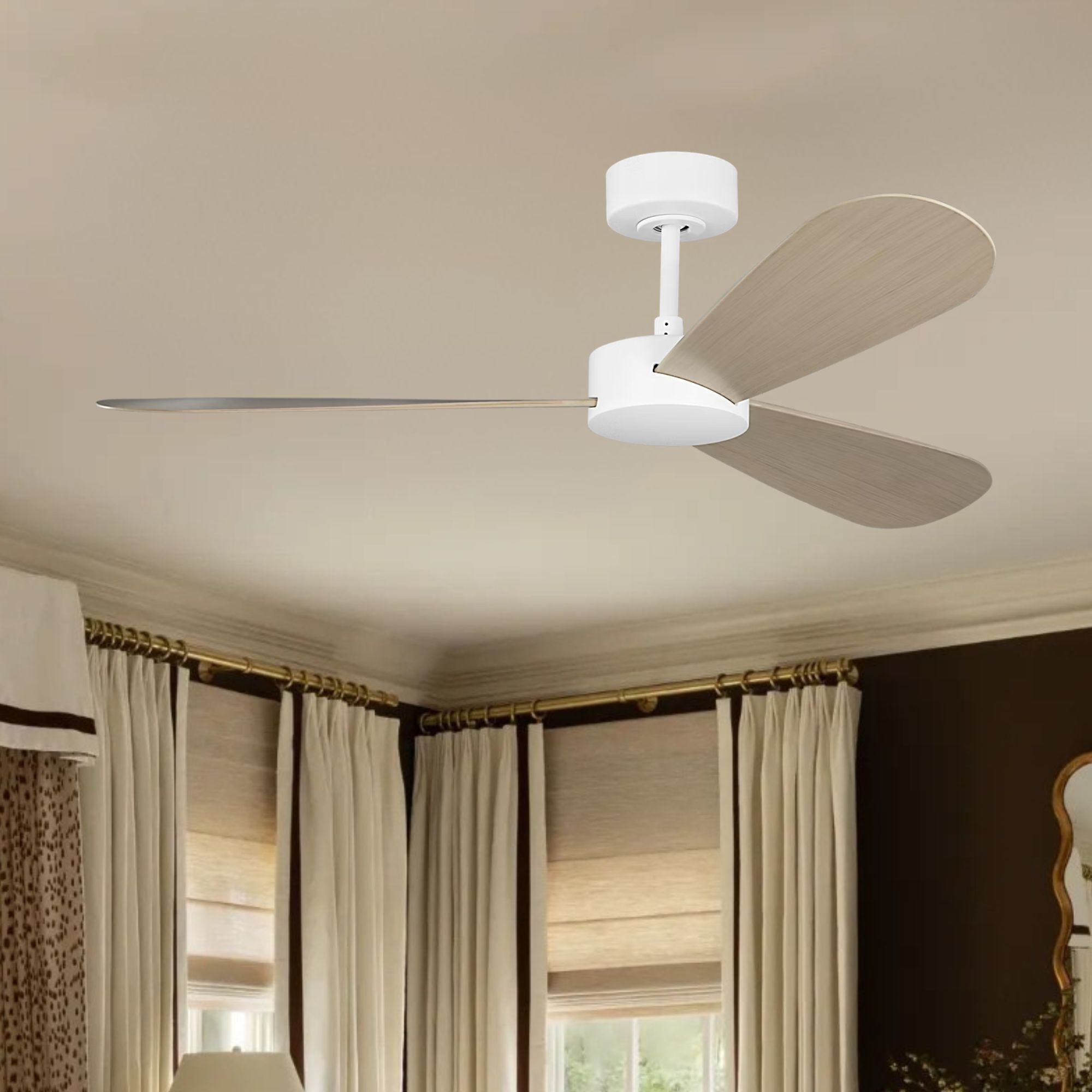 Paddle Smart 52" Matte White 3-Blade Ceiling Fan