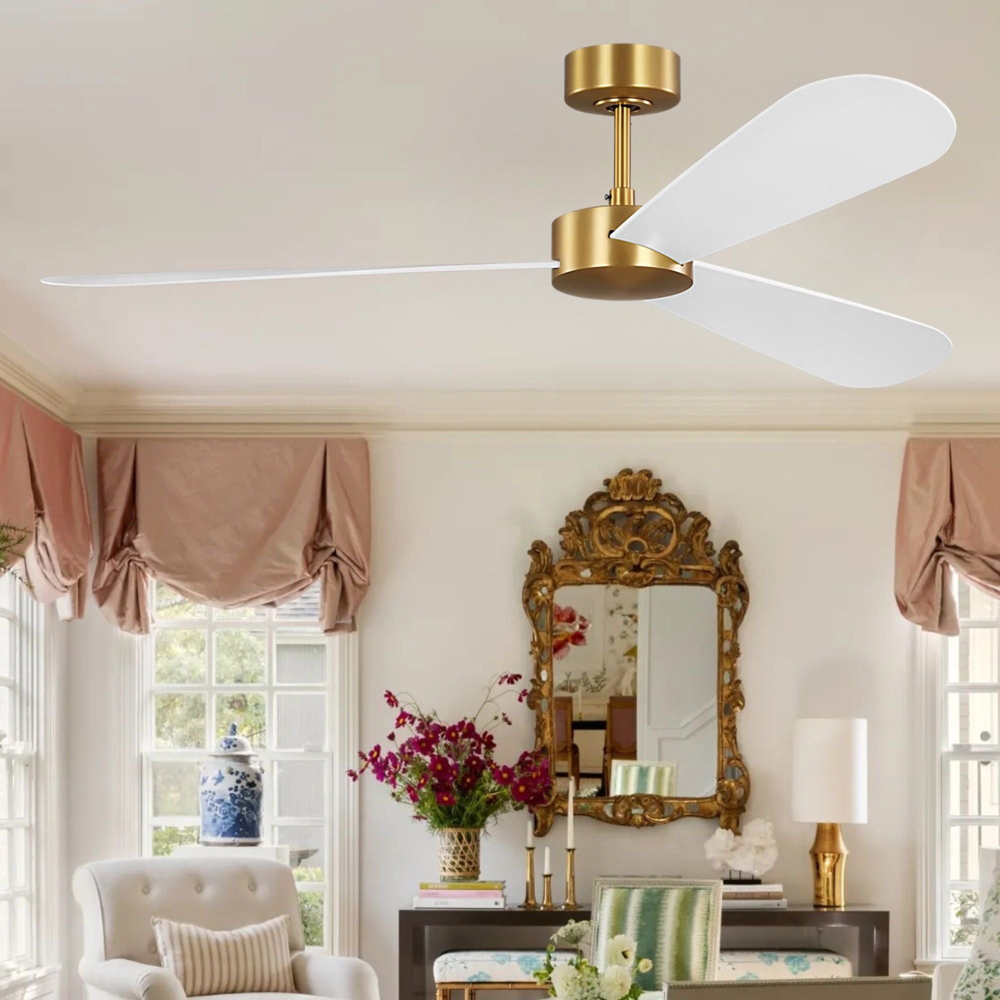 Paddle Smart 60" Matte White 3-Blade Ceiling Fan