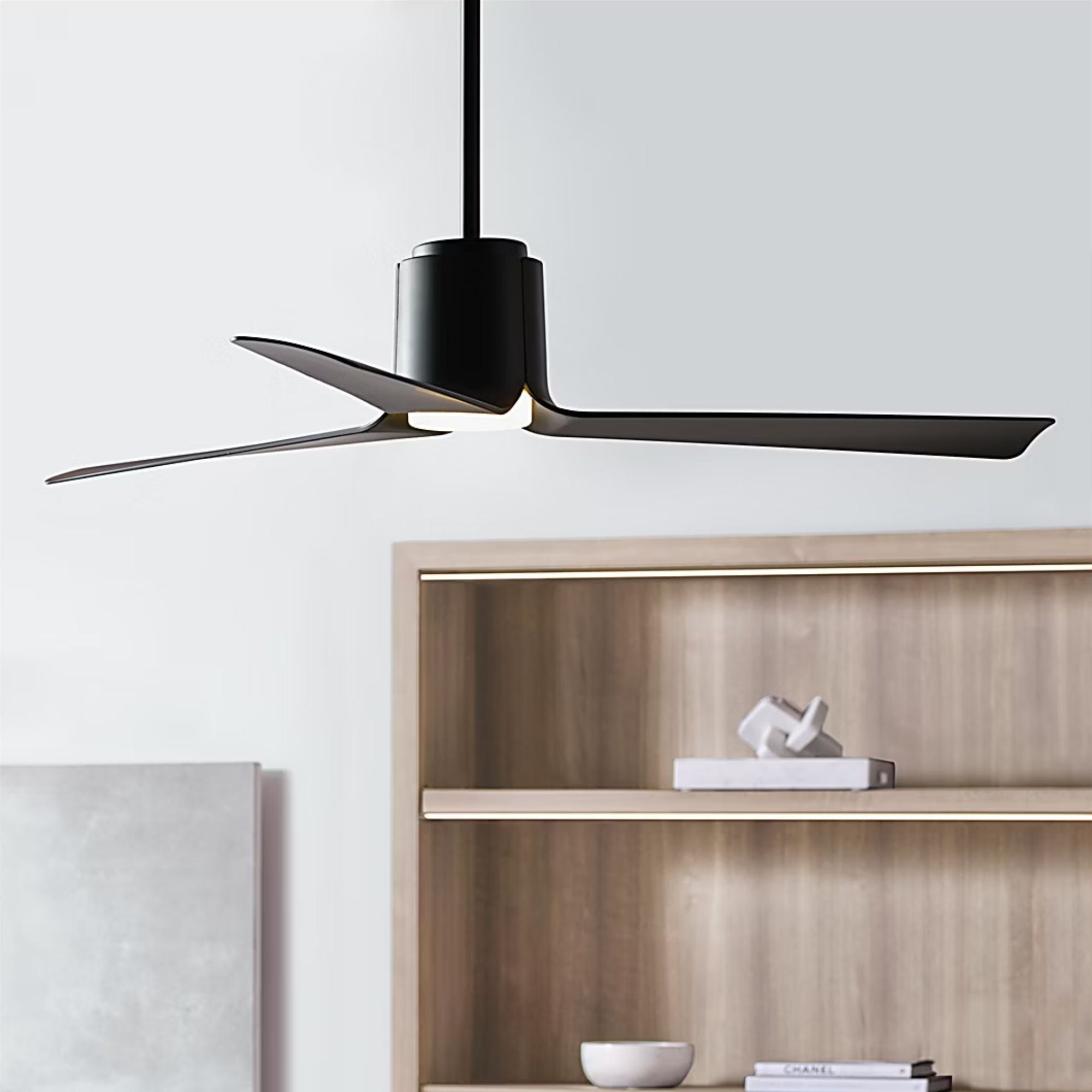 Peel Smart 52" Midnight Black LED Ceiling Fan with Remote
