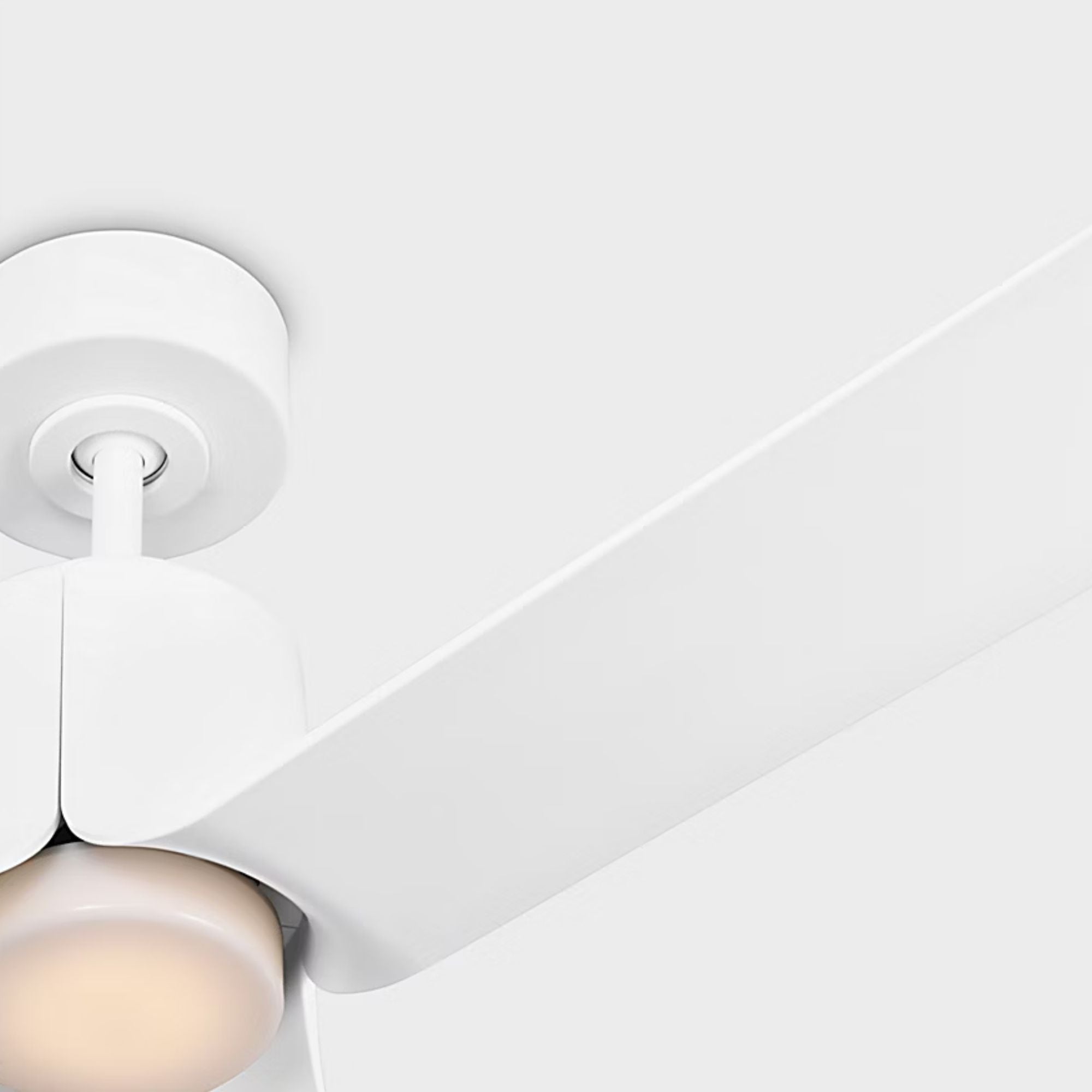 Peel Smart 52" Matte White LED Ceiling Fan with Remote