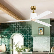 Visual Comfort Fan - Peel Smart 66" Burnished Brass LED Ceiling Fan with Remote | Bees Lighting