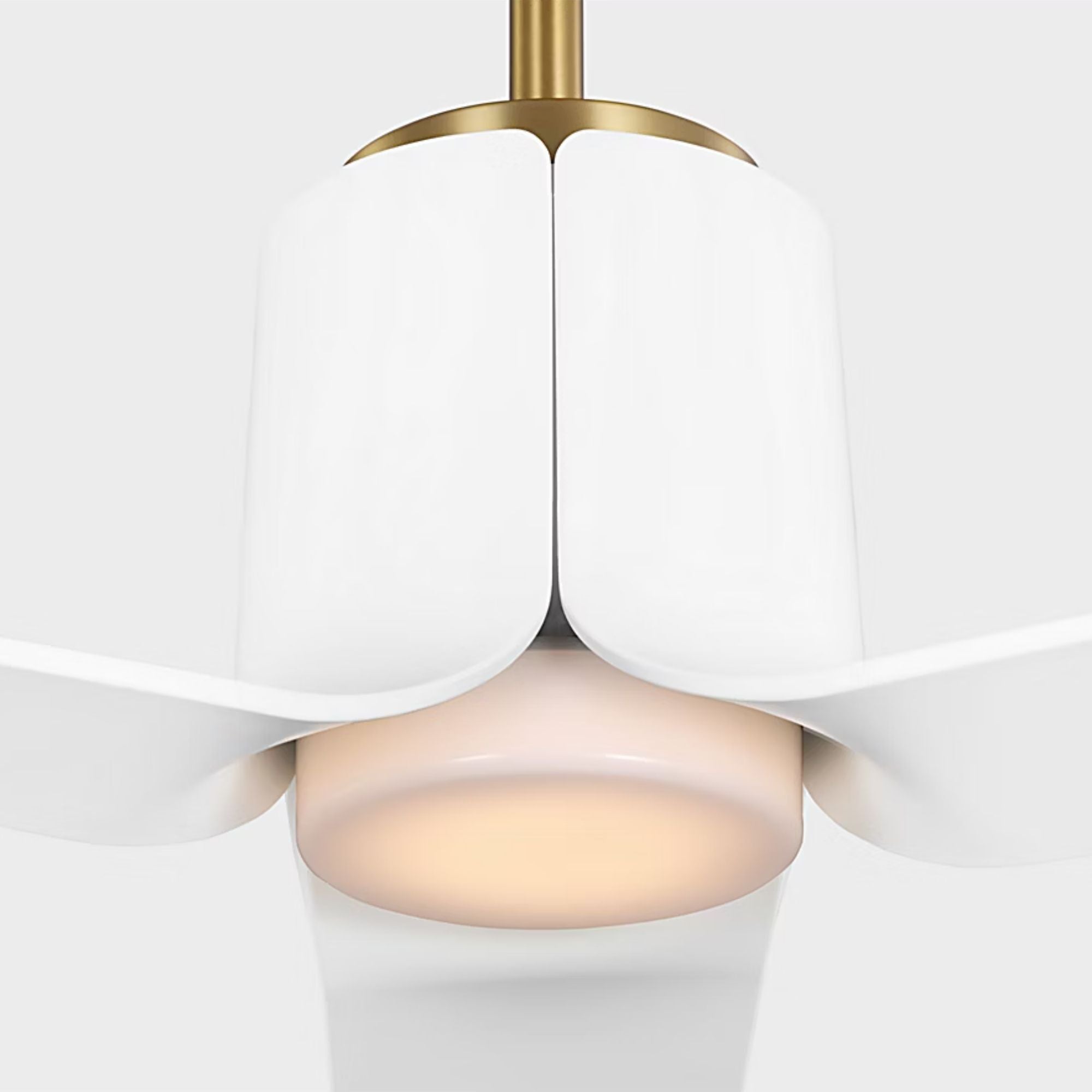 Peel Smart 66" Burnished Brass LED Ceiling Fan with Remote