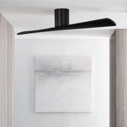 Visual Comfort Fan - Plank Smart 52" 2-Blade Hugger Ceiling Fan, Midnight Black | Bees Lighting