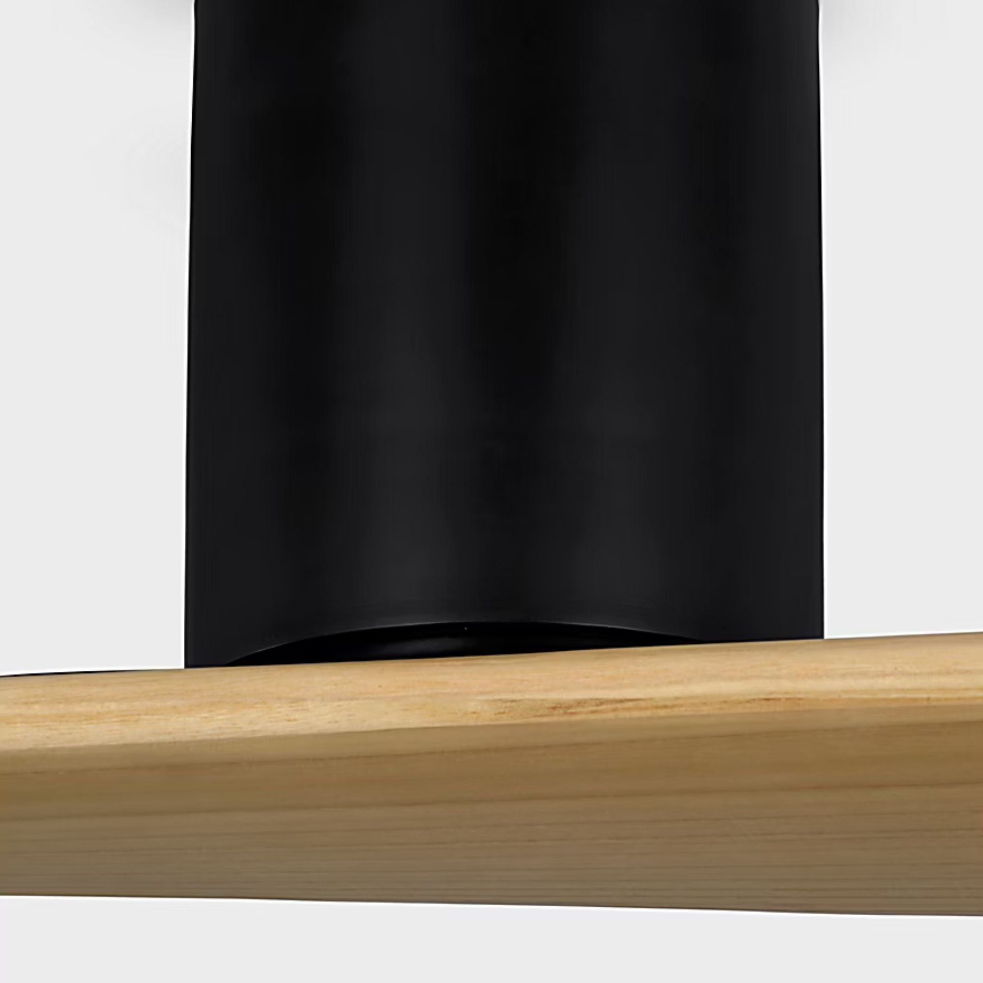 Plank Smart 52" 2-Blade Hugger Ceiling Fan, Midnight Black with Honey Blades