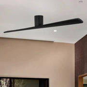 Visual Comfort Fan - Plank Smart 72" 2-Blade Hugger Ceiling Fan, Midnight Black | Bees Lighting