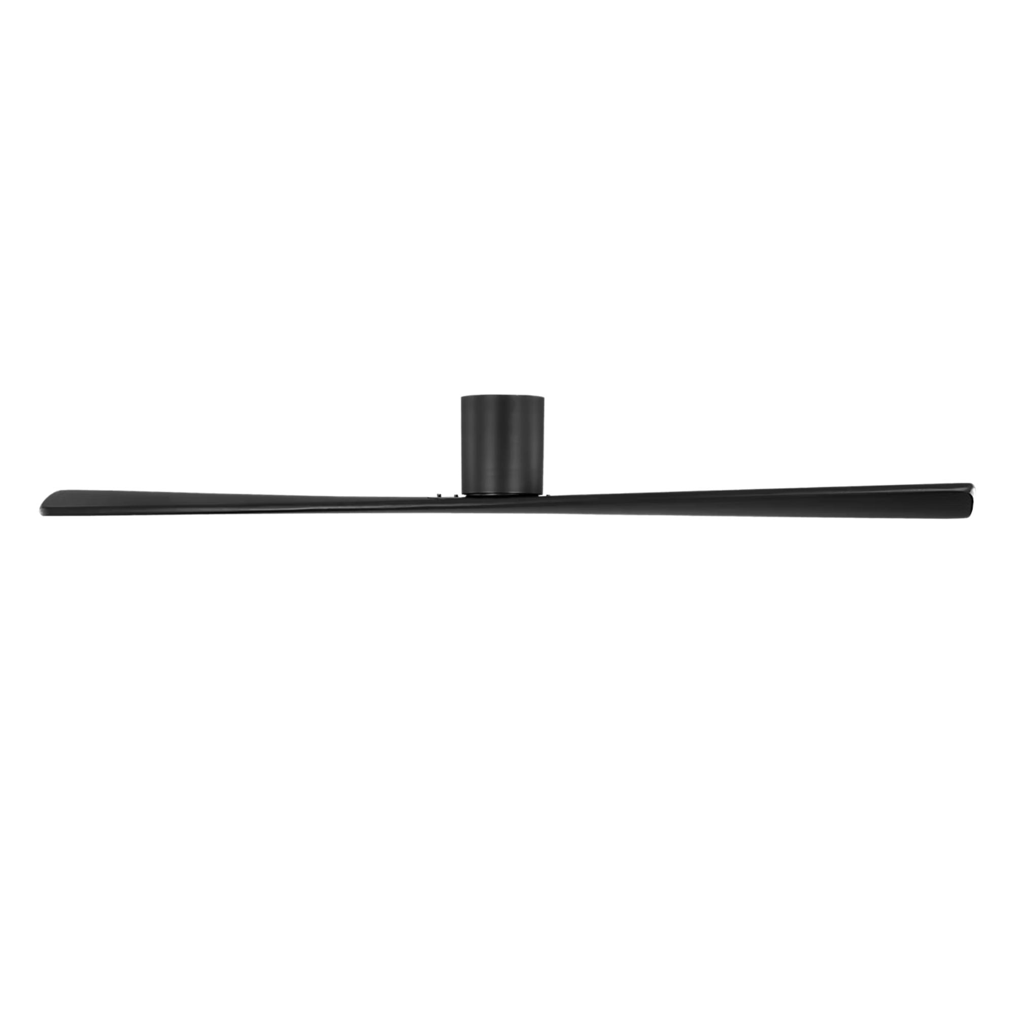 Plank Smart 72" 2-Blade Hugger Ceiling Fan, Midnight Black