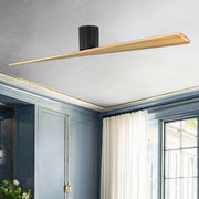 Visual Comfort Fan - Plank Smart 72" 2-Blade Hugger Ceiling Fan, Midnight Black with Honey Blades | Bees Lighting