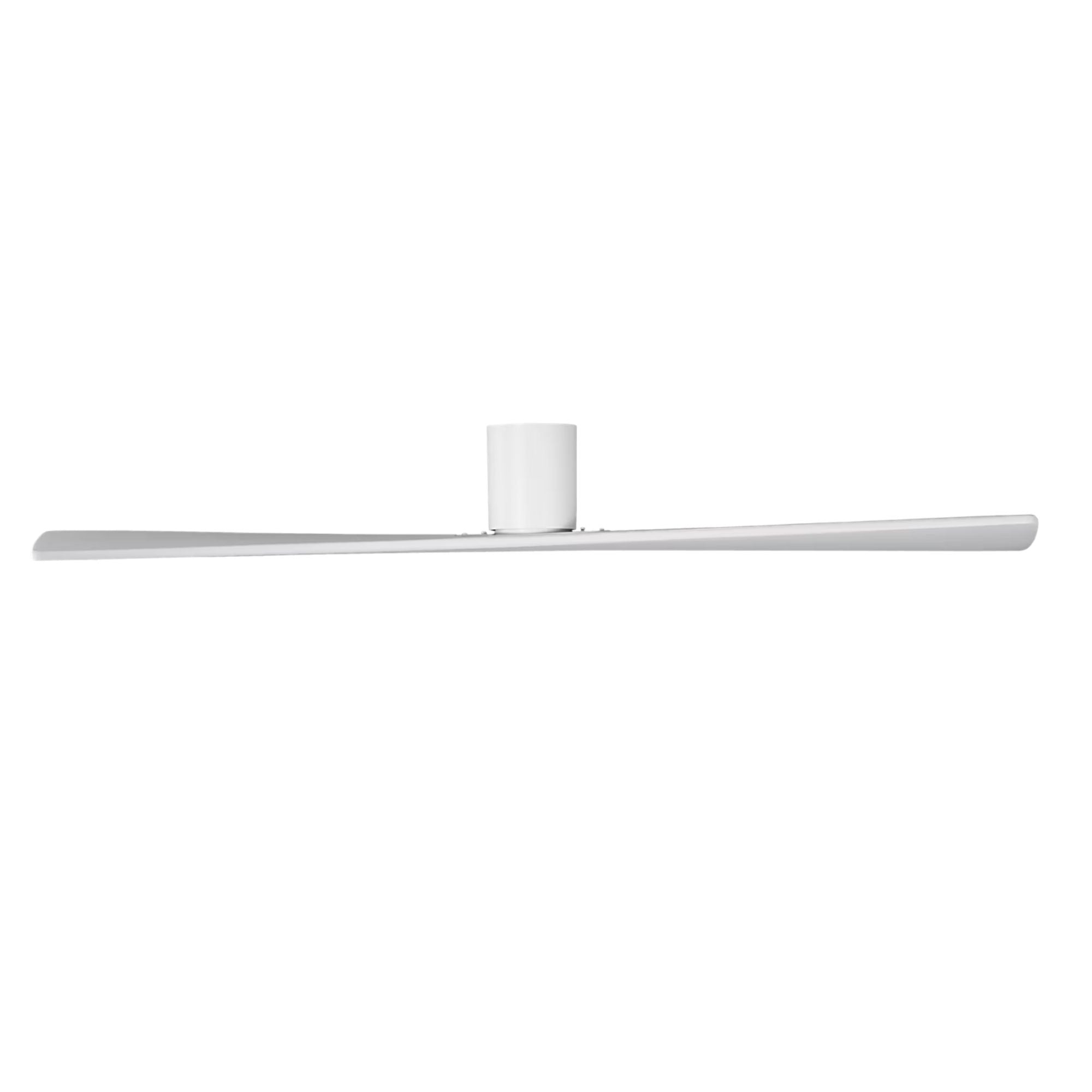 Plank Smart 72" 2-Blade Hugger Ceiling Fan, Matte White