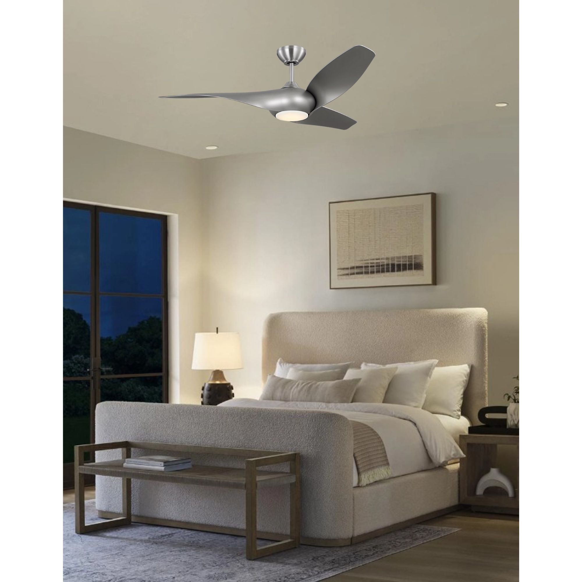 Topan Smart 52" Brushed Steel LED Ceiling Fan with Remote