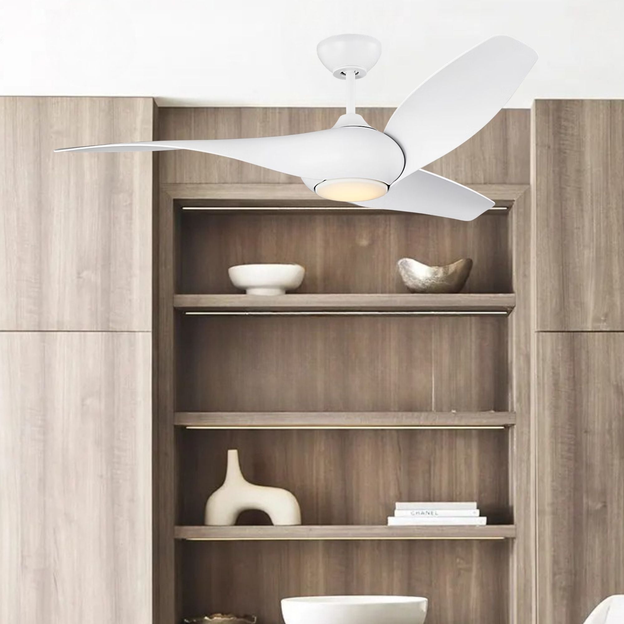 Topan Smart 52" Matte White LED Ceiling Fan with Remote