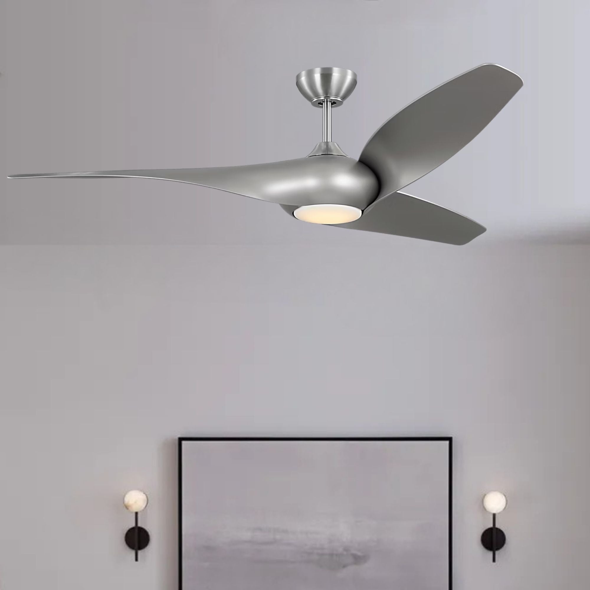 Topan Smart 60" Brushed Steel LED Ceiling Fan with Remote