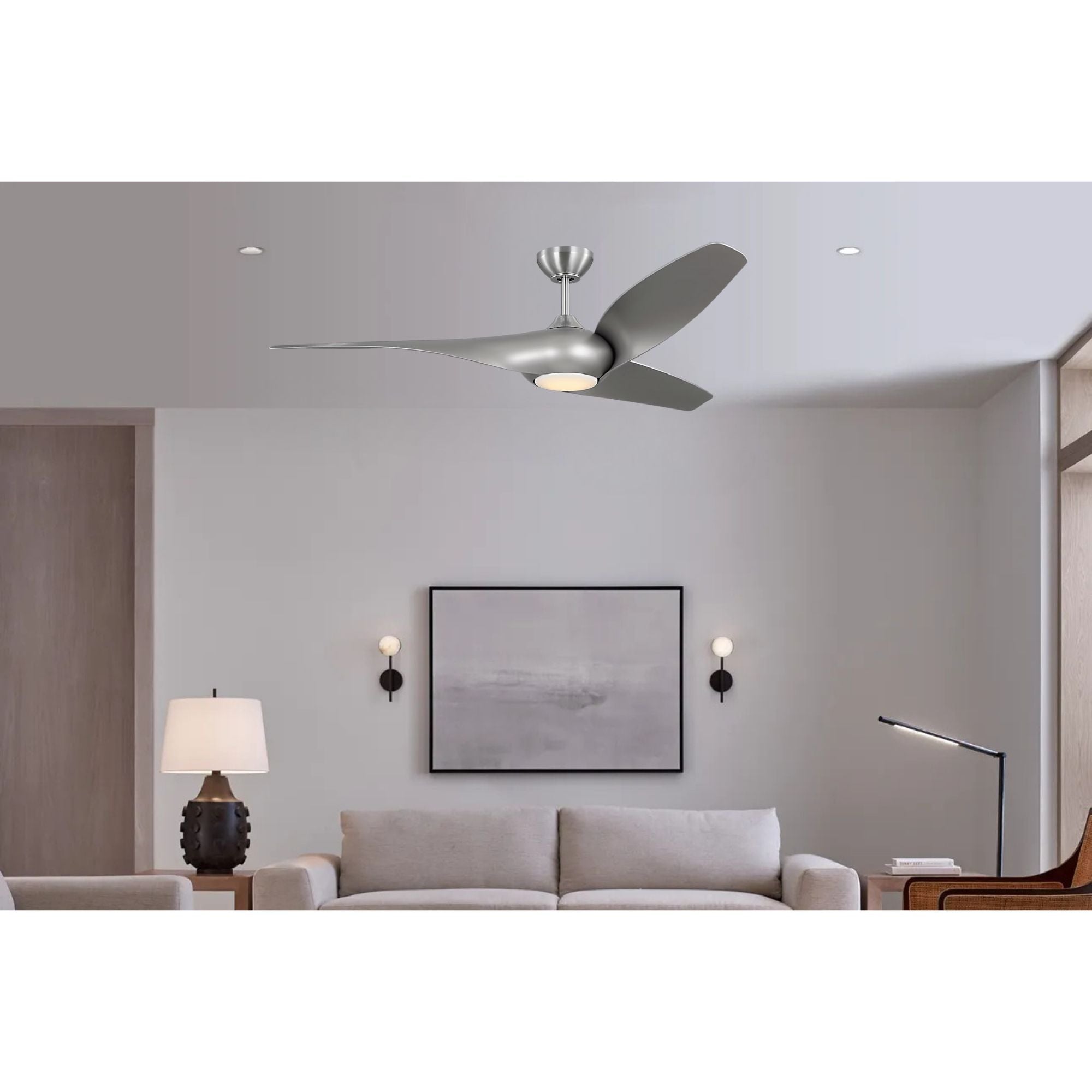 Topan Smart 60" Brushed Steel LED Ceiling Fan with Remote
