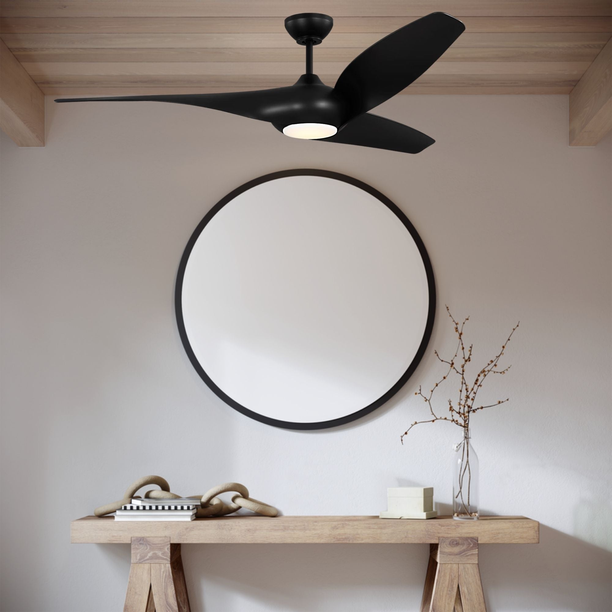 Topan Smart 60" Midnight Black LED Ceiling Fan with Remote