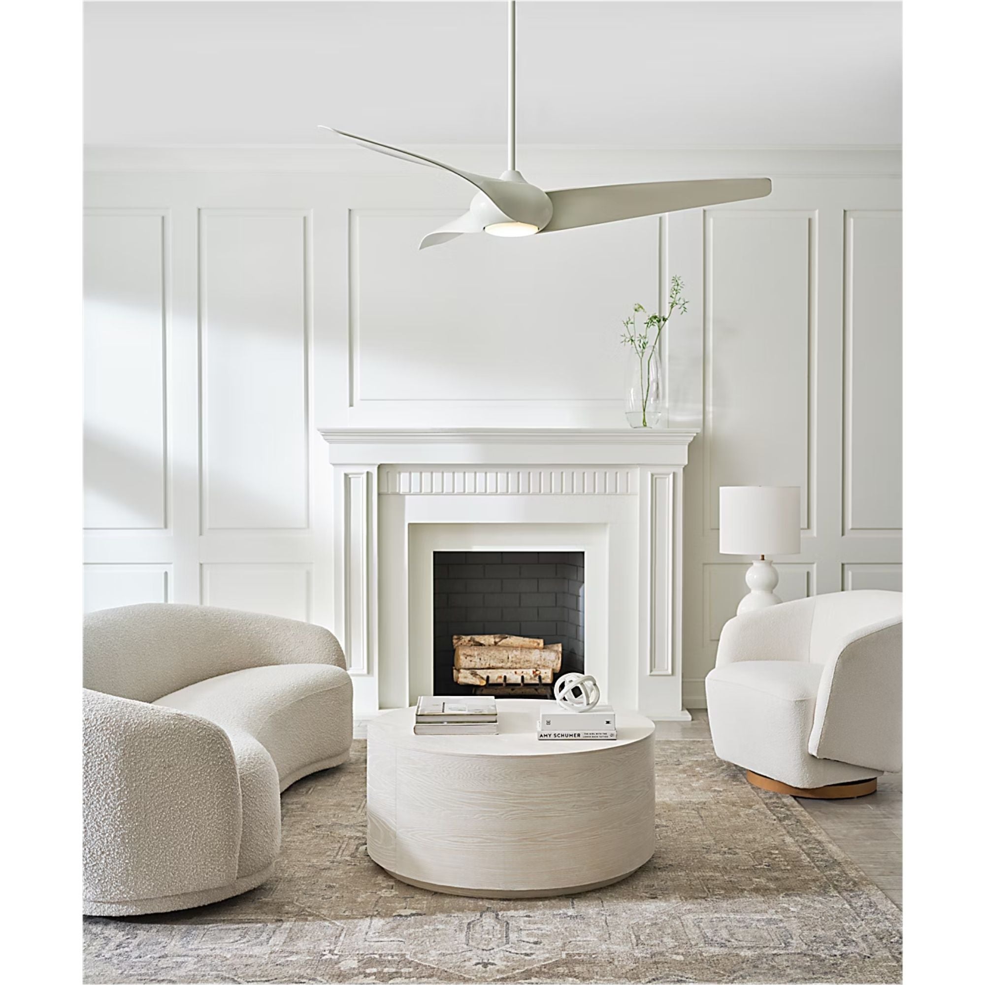Topan Smart 60" Matte White LED Ceiling Fan with Remote