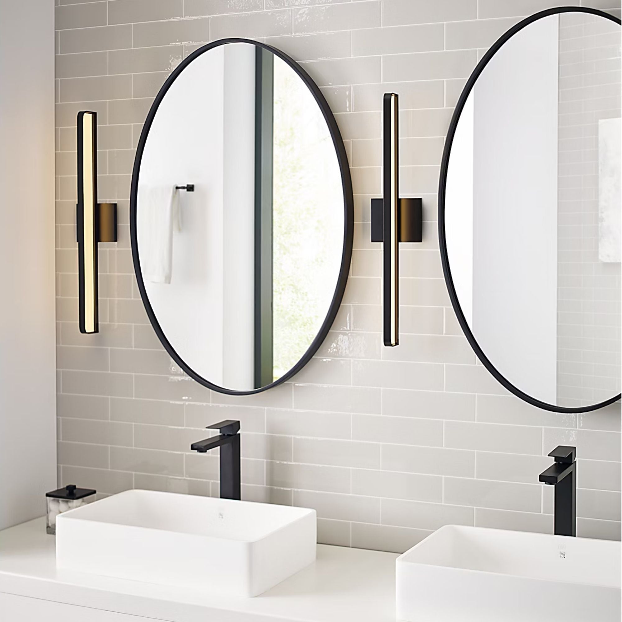 Banda 24" LED Bath, Matte Black Finish