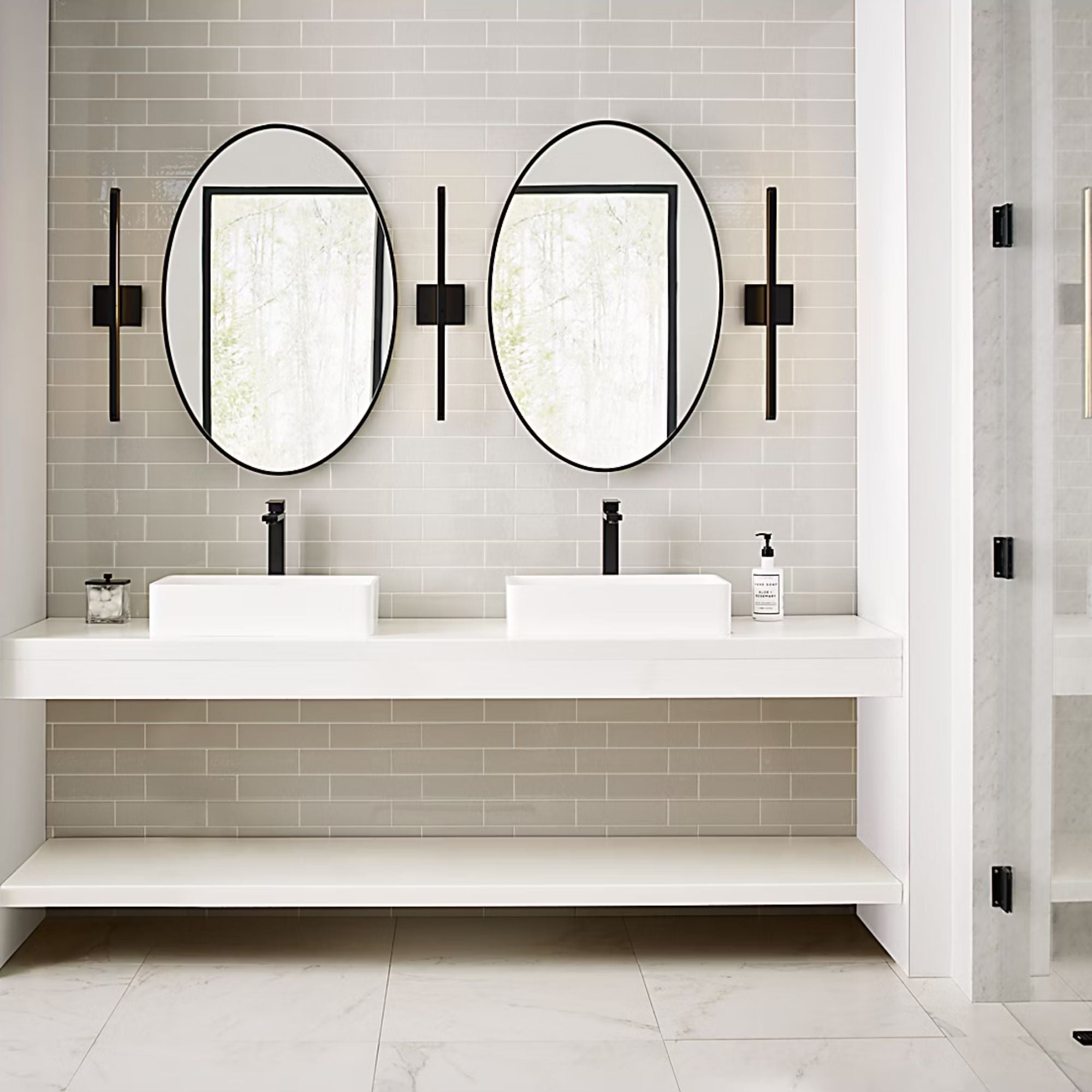 Banda 24" LED Bath, Matte Black Finish