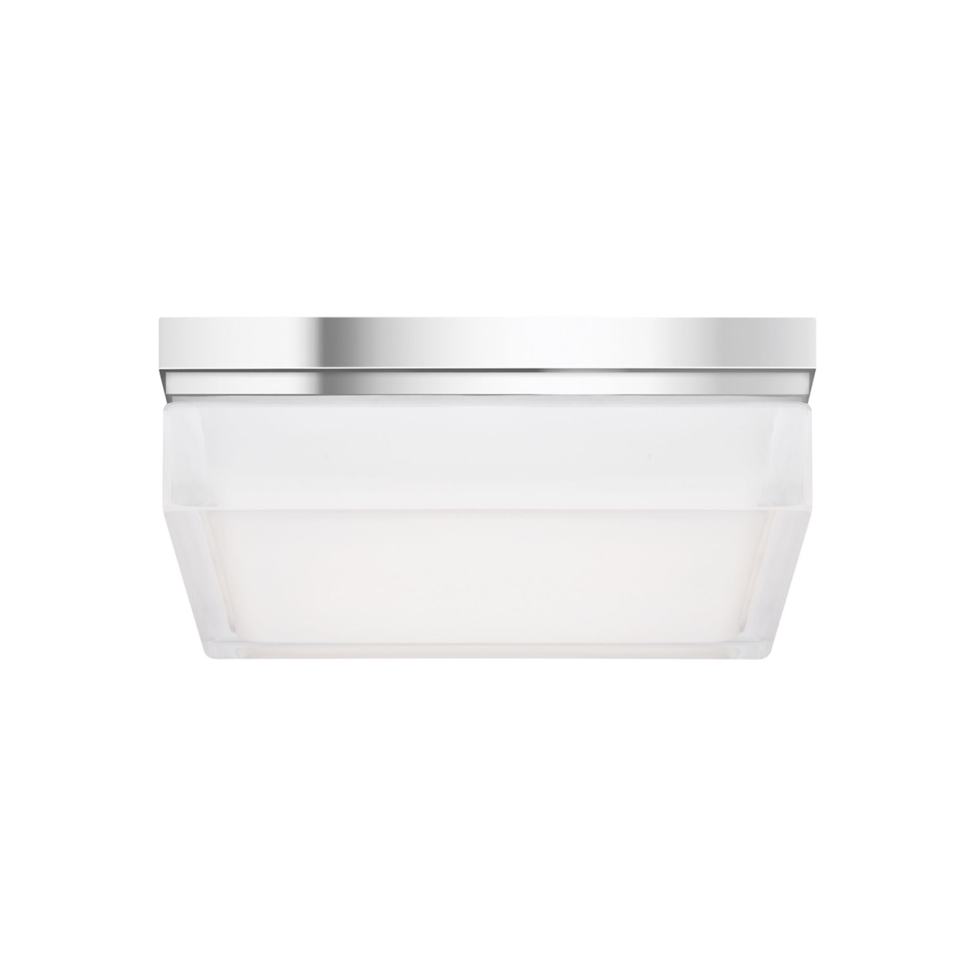Boxie 9" LED Flush Mount, Chrome Finish, 2700K