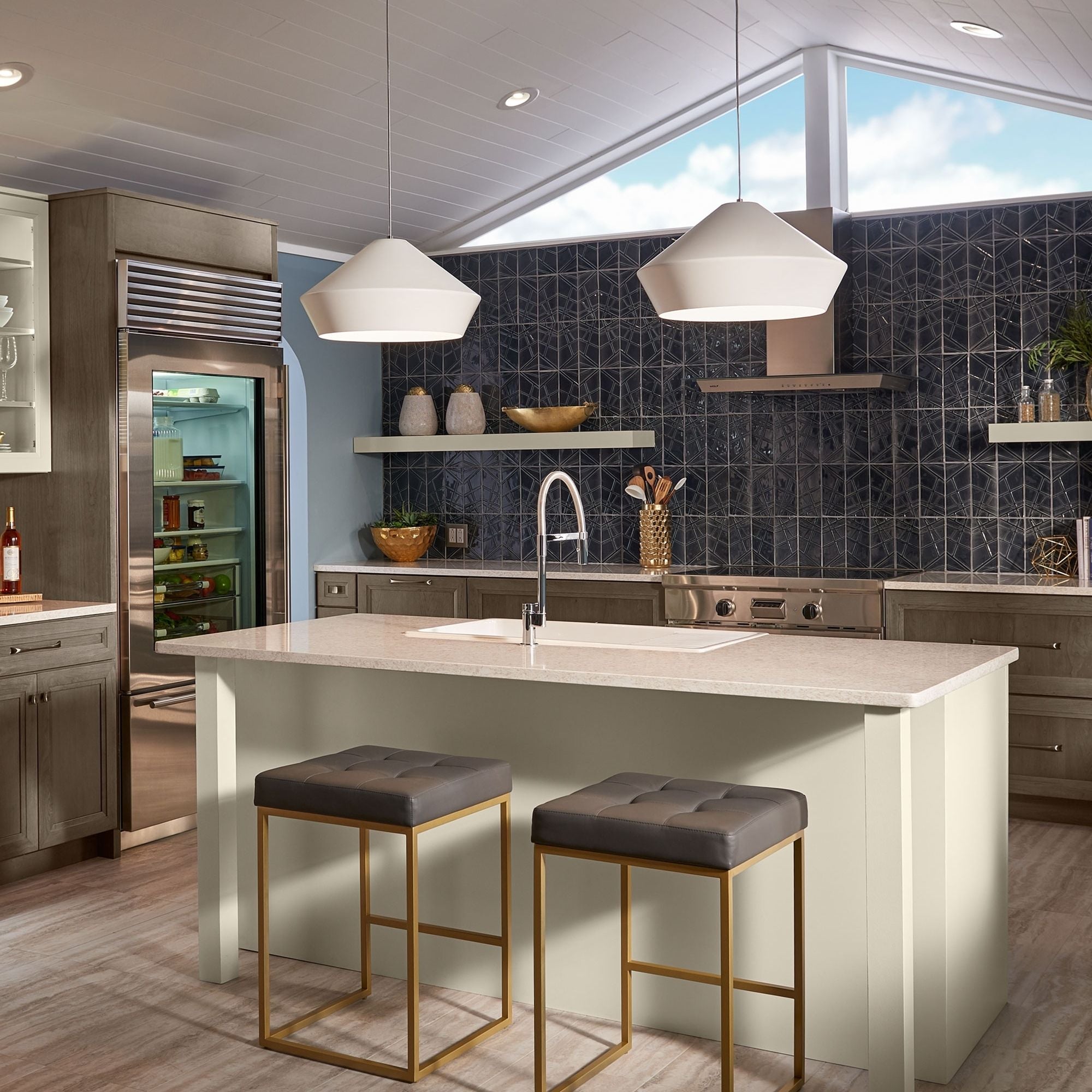 Visual Comfort Modern - Brummel 20" Grande Pendant, Matte White Finish | Bees Lighting