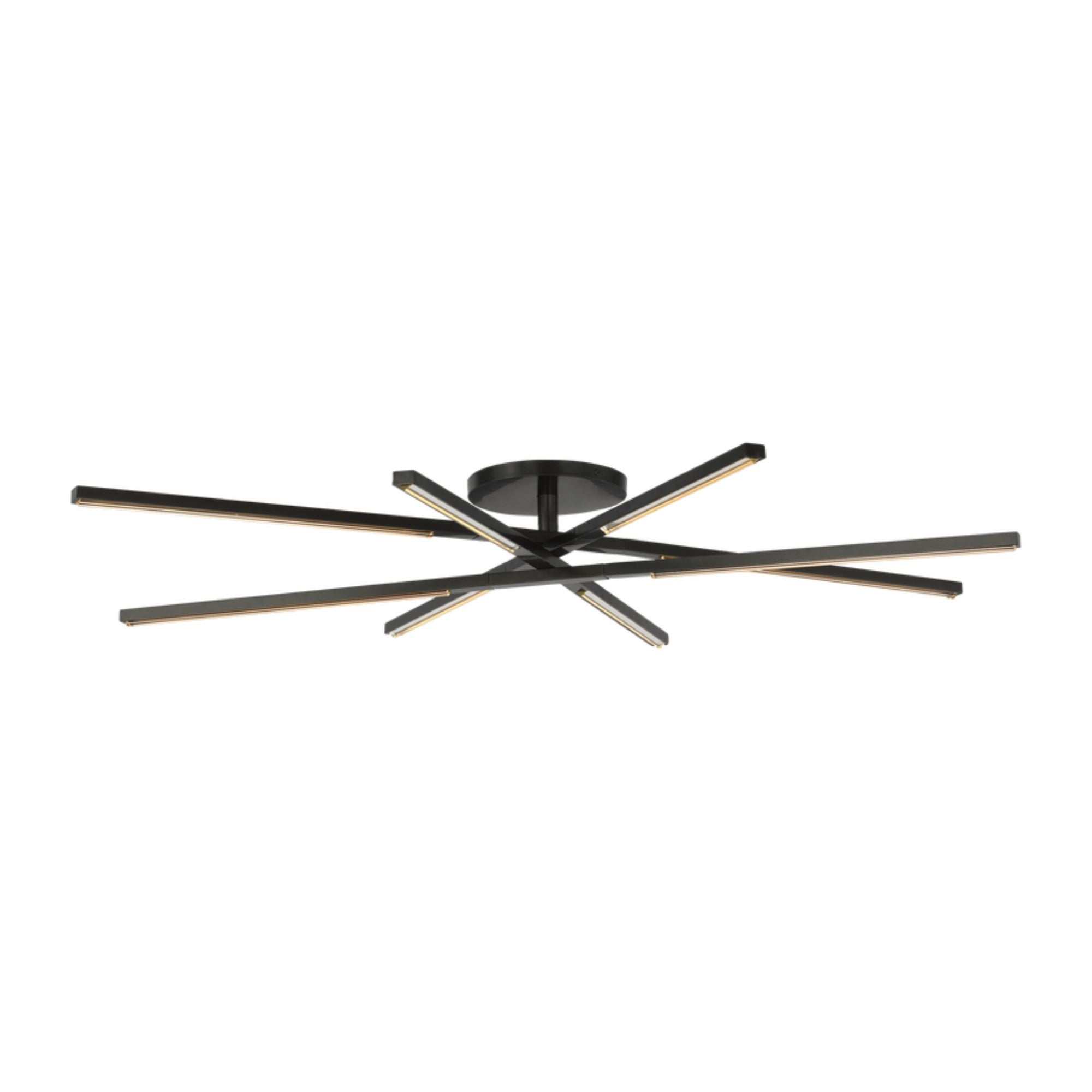 Cityscape 48" 8-Light LED Grand Flush Mount, 120-277V, Bronze Finish