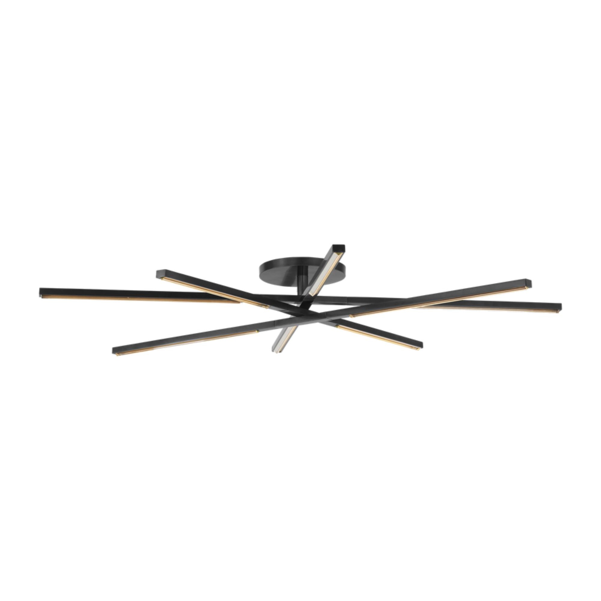 Cityscape 48" 8-Light LED Grand Flush Mount, 120-277V, Bronze Finish