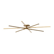 Cityscape 48" 8-Light LED Grand Flush Mount, 120-277V, Hand Rubbed Antique Brass Finish