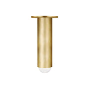 Ebell 10" LED Medium Flush Mount, 120-277V, Natural Brass Finish