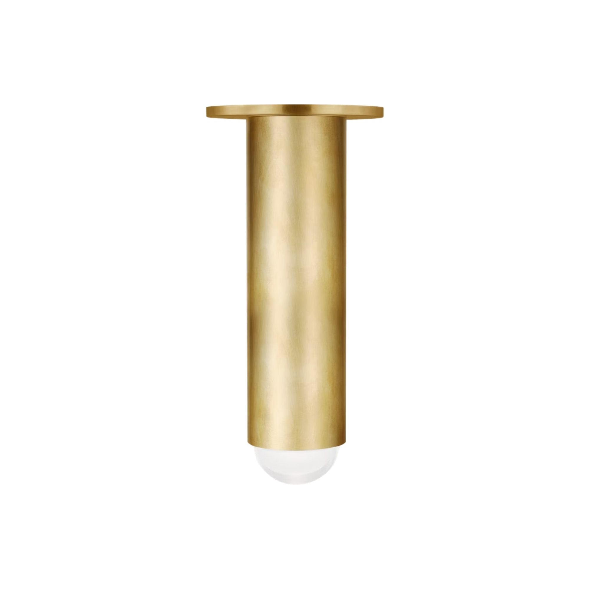 Ebell 10" LED Medium Flush Mount, 120-277V, Natural Brass Finish