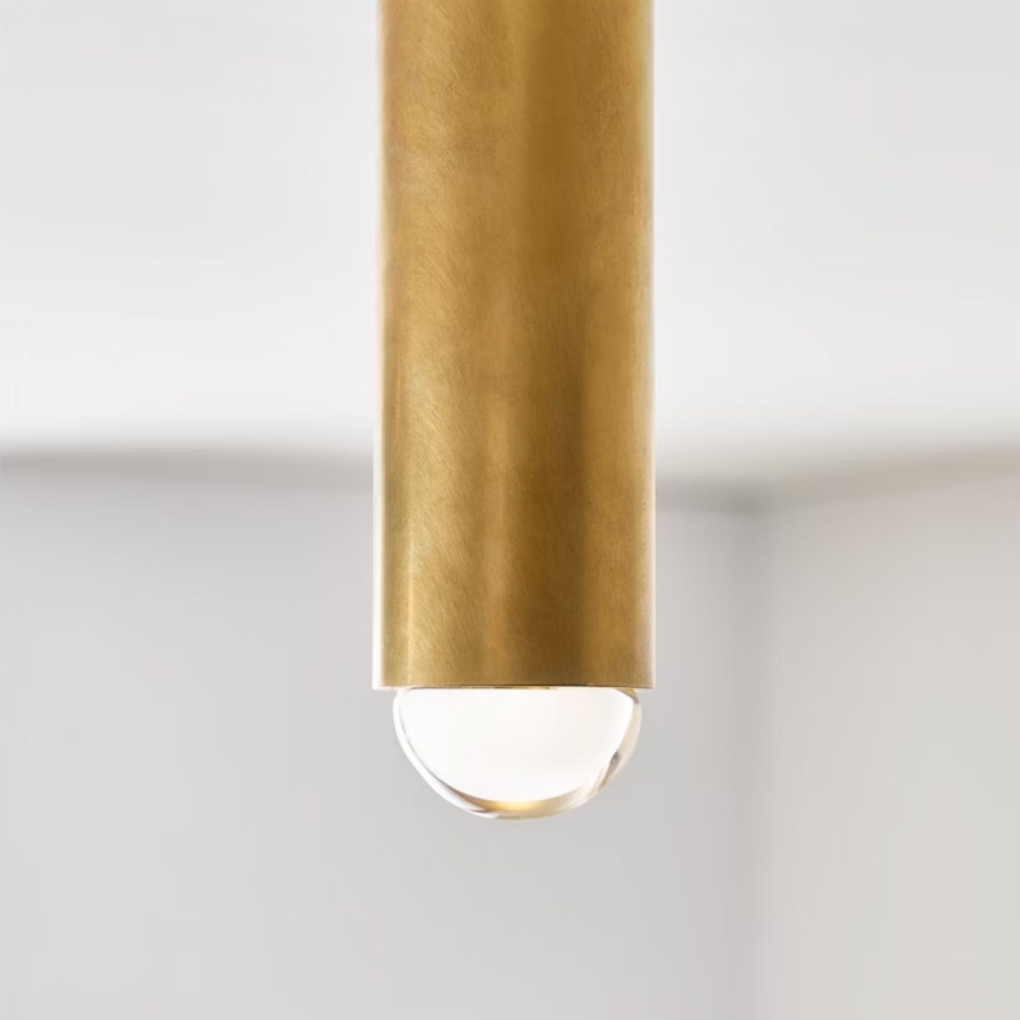 Ebell 10" LED Medium Flush Mount, 120-277V, Natural Brass Finish