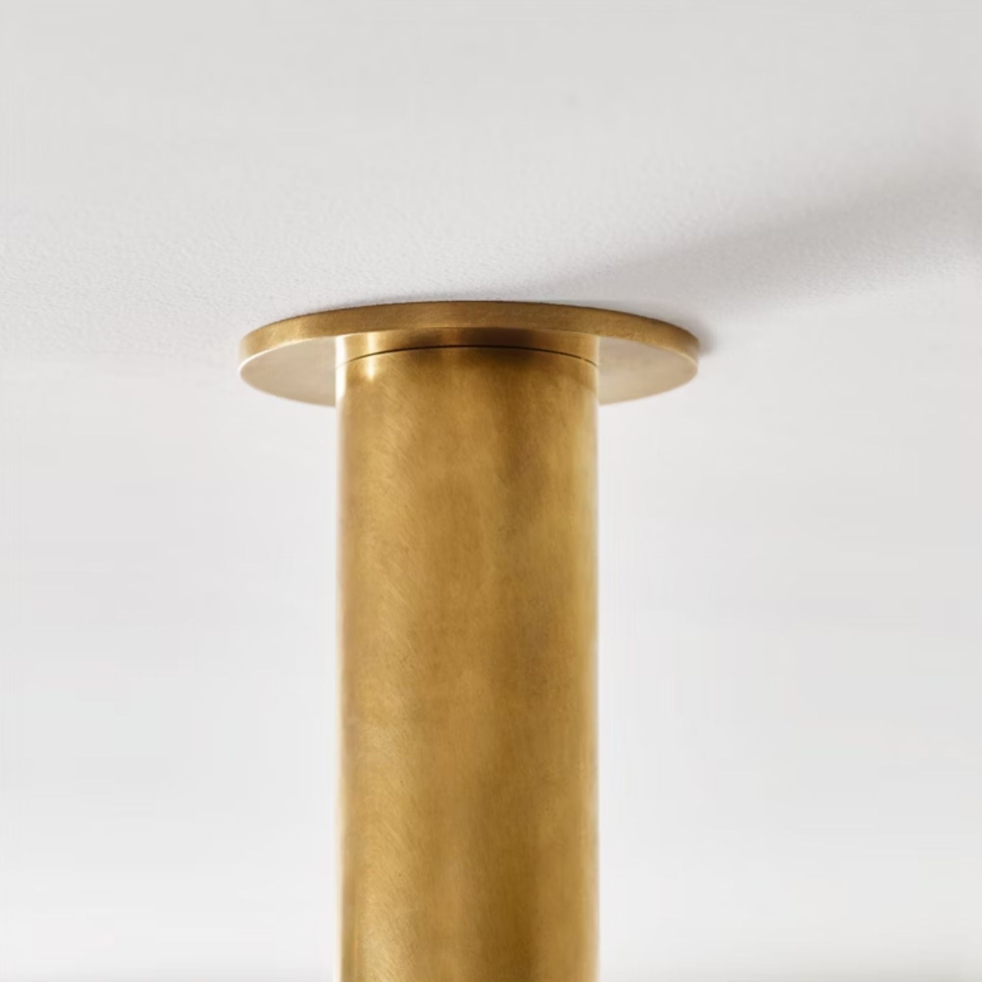 Ebell 10" LED Medium Flush Mount, 120-277V, Natural Brass Finish