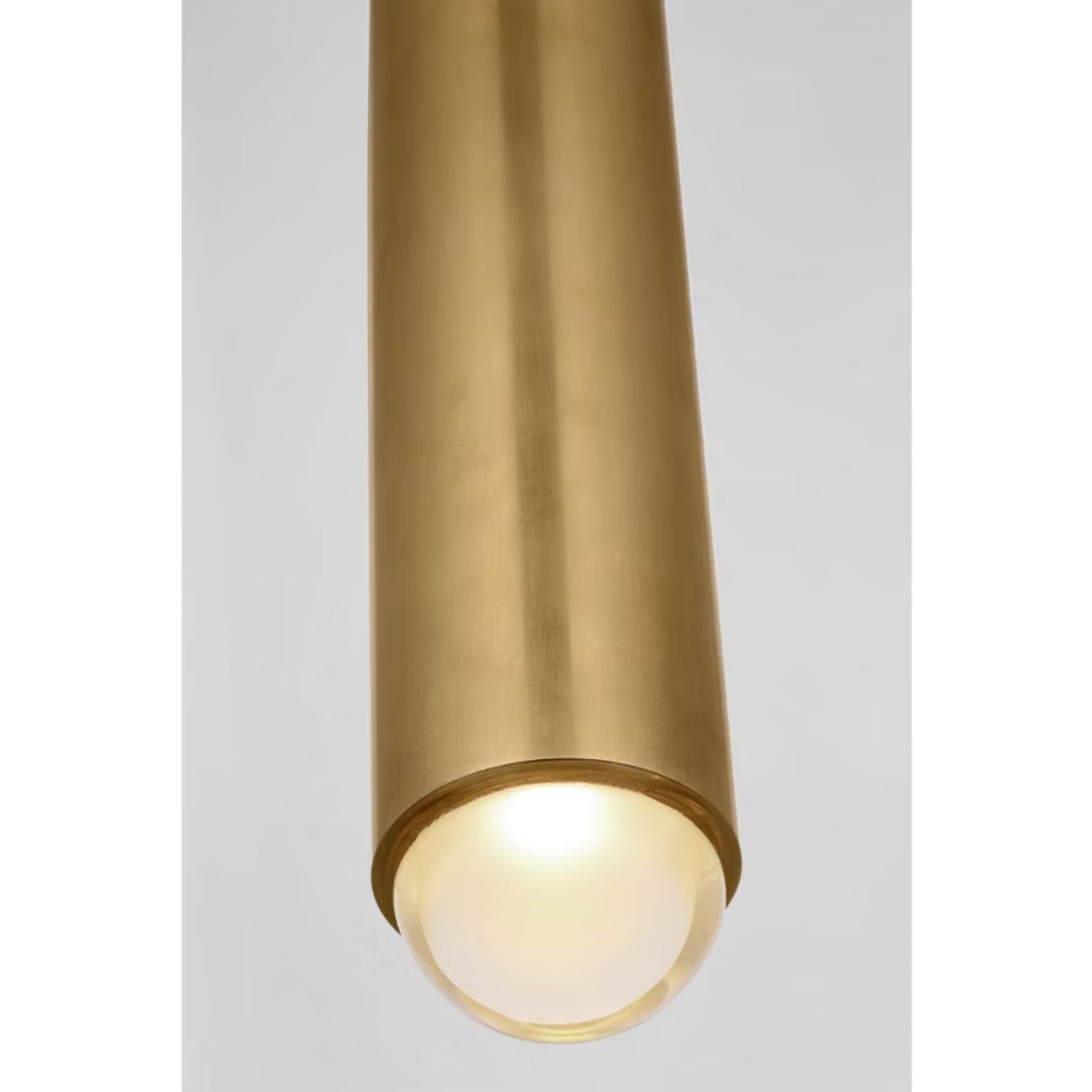 Ebell 24" LED X-Large Flush Mount, 120-277V, Natural Brass Finish