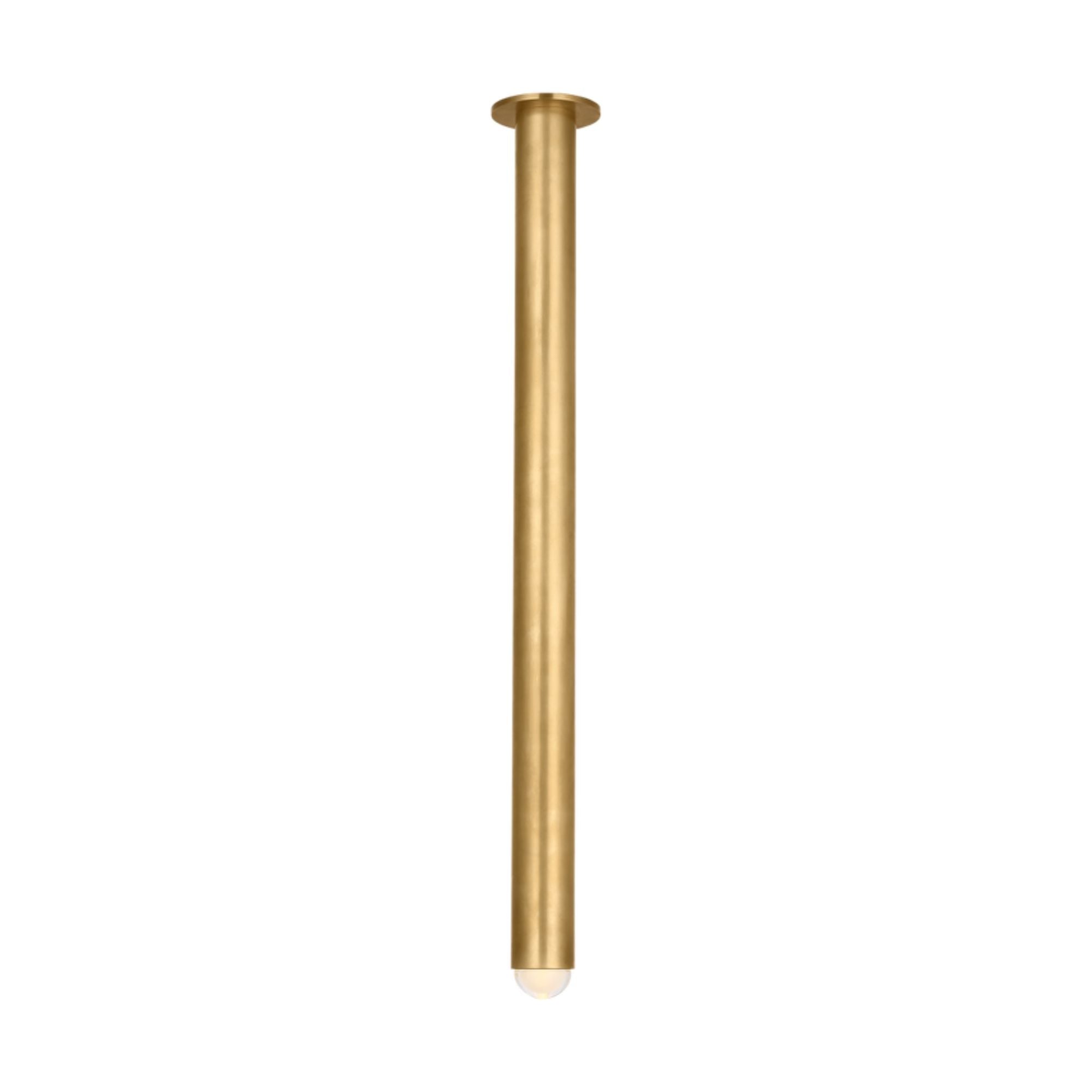 Ebell 36" LED Grand Flush Mount, 120-277V, Natural Brass Finish